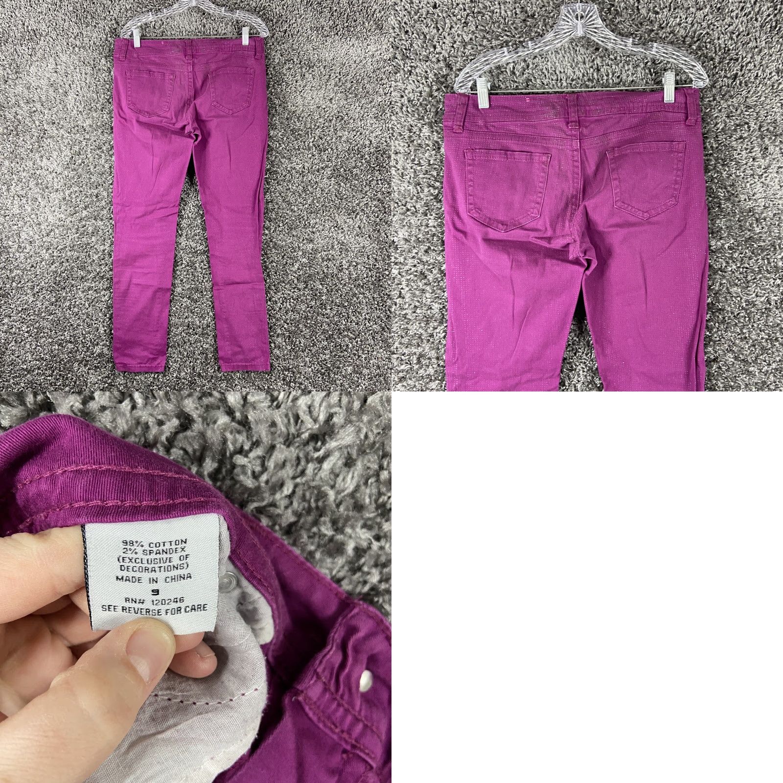 Vintage WallFlower Jeans Pants Women’s 9 Pink Sparkly Ankle Size 30" / US 8 / IT 44 - 8 Thumbnail