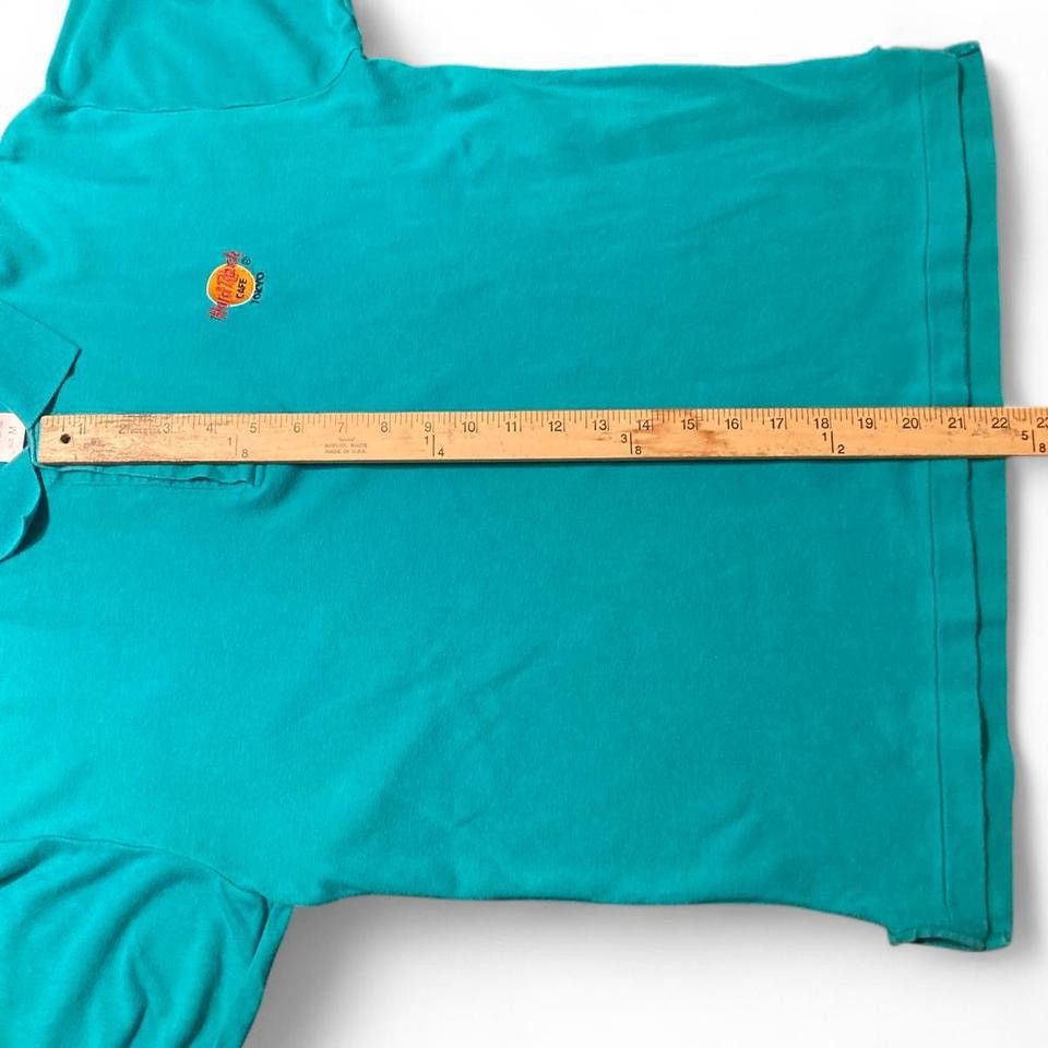 Hard Rock Cafe Turquoise Single Stitch Hard Rock Cafe Tokyo Polo Shirt 90s Size US M / EU 48-50 / 2 - 8 Thumbnail