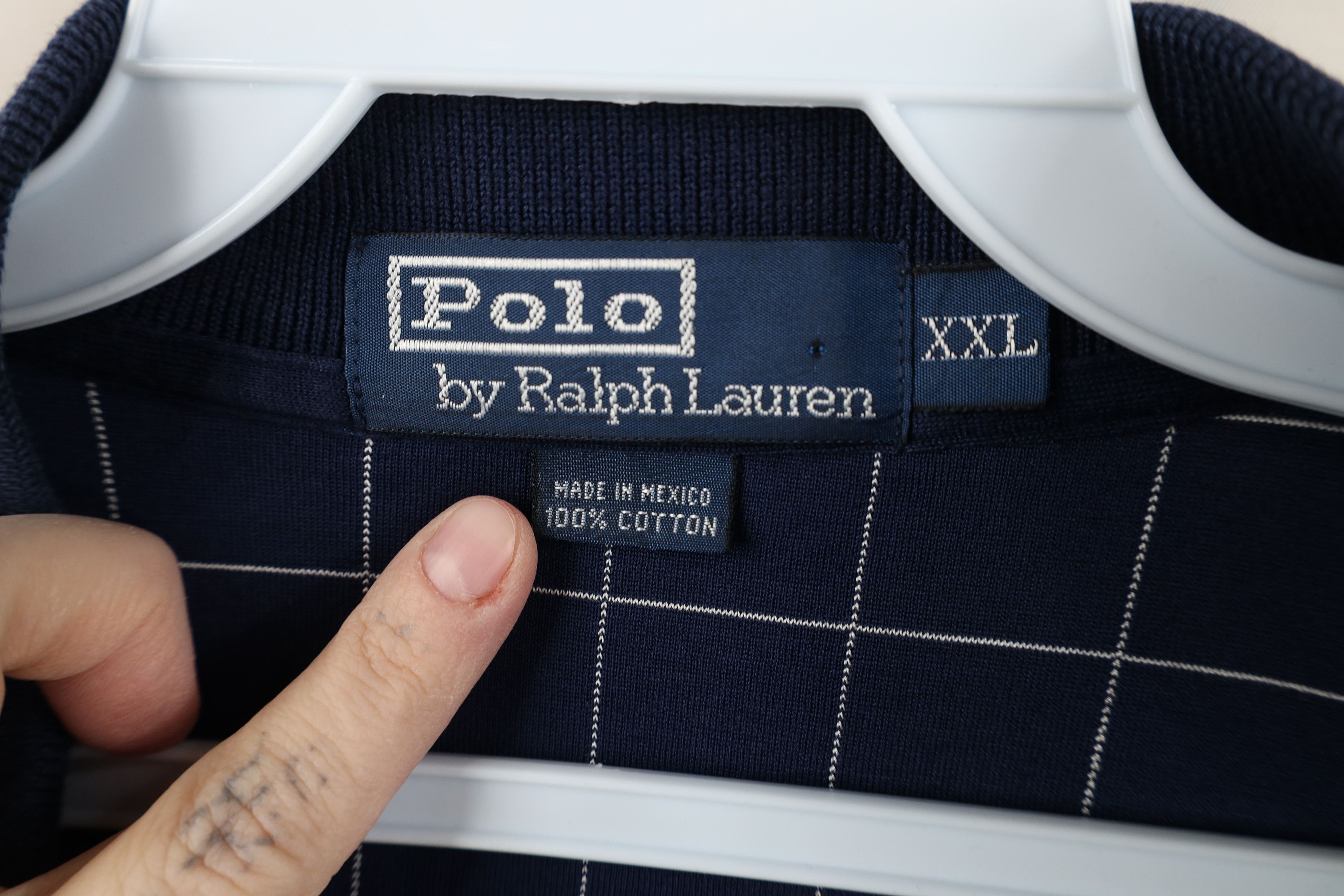 Ralph Lauren Vintage 90s Ralph Lauren Knit Long Sleeve Rugby Polo Plaid Size US XXL / EU 58 / 5 - 8 Thumbnail