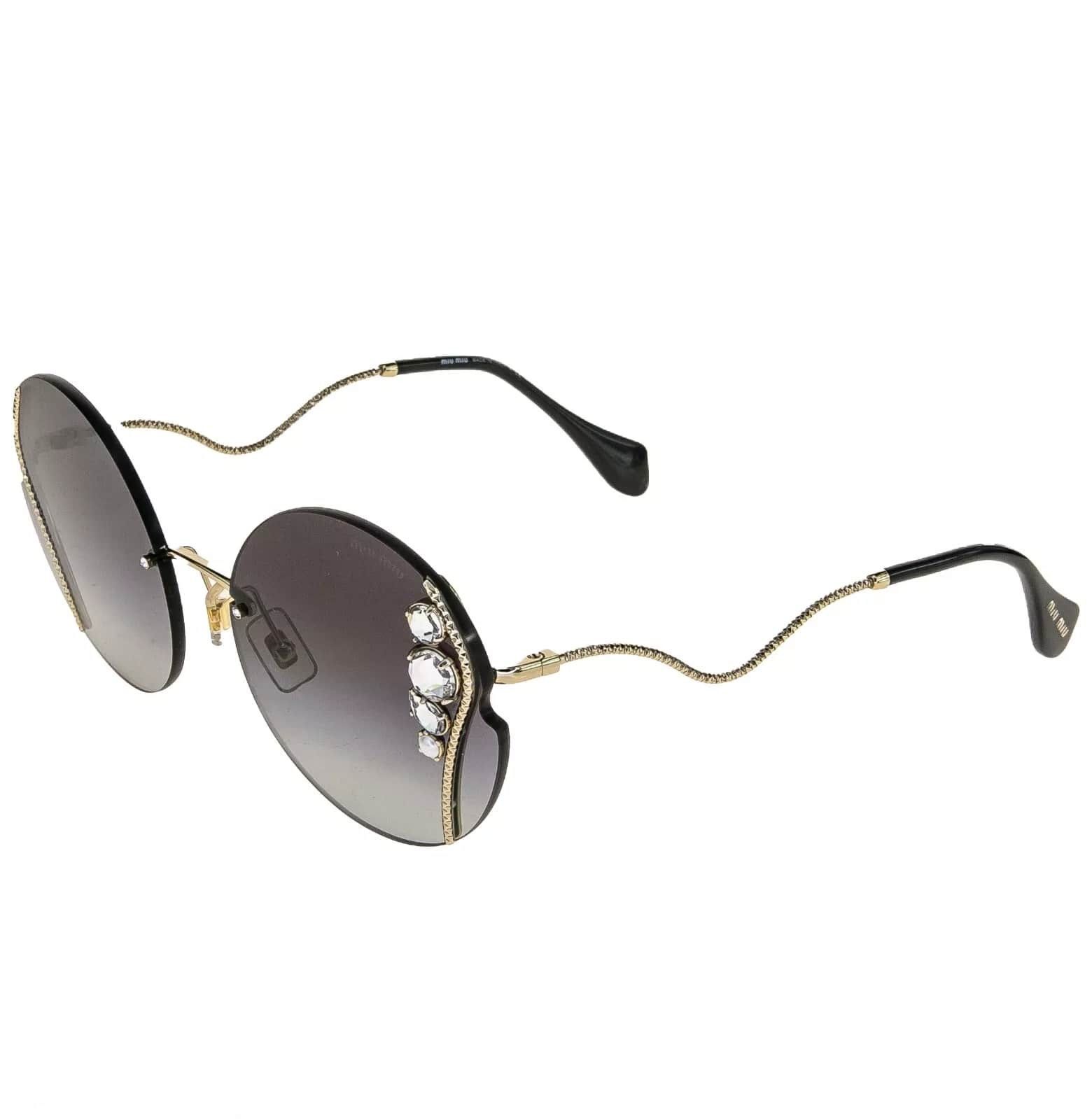 Miu Miu MIU MIU LA MONDAINE MU50XS Gray Rimless Round Sunglasses 50X Size ONE SIZE - 4 Thumbnail
