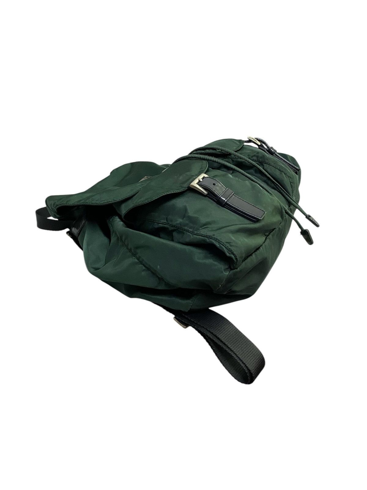 Prada Vintage Prada Tessuto Green Nylon Mini Backpack Size ONE SIZE - 7 Thumbnail