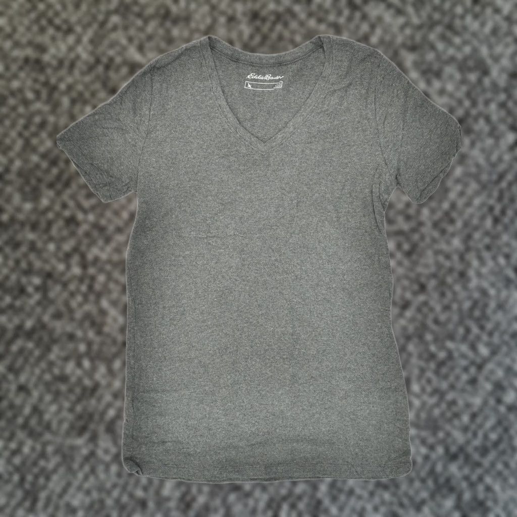 Eddie Bauer EDDIE BAUER Womens T-Shirt Top L Grey Cotton UK 14 Size L / US 10 / IT 46 - 1 Thumbnail