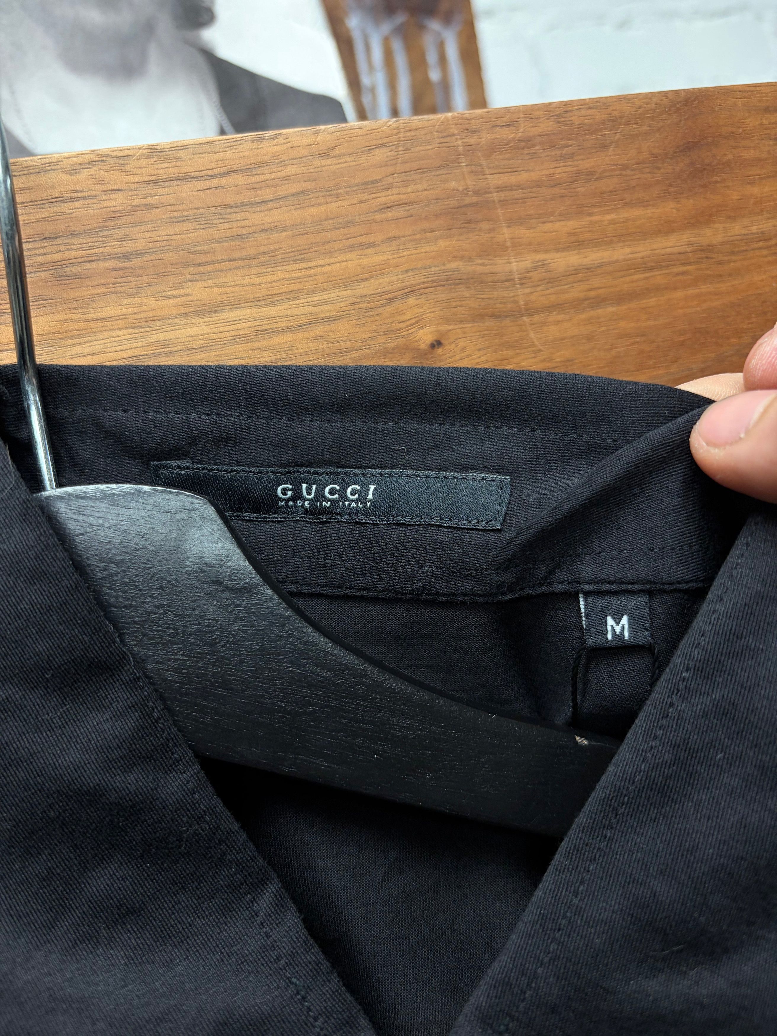 Gucci Vintage Gucci ‘Quarter Button’ Black Collared Short Sleeve Polo Size US M / EU 48-50 / 2 - 3 Thumbnail