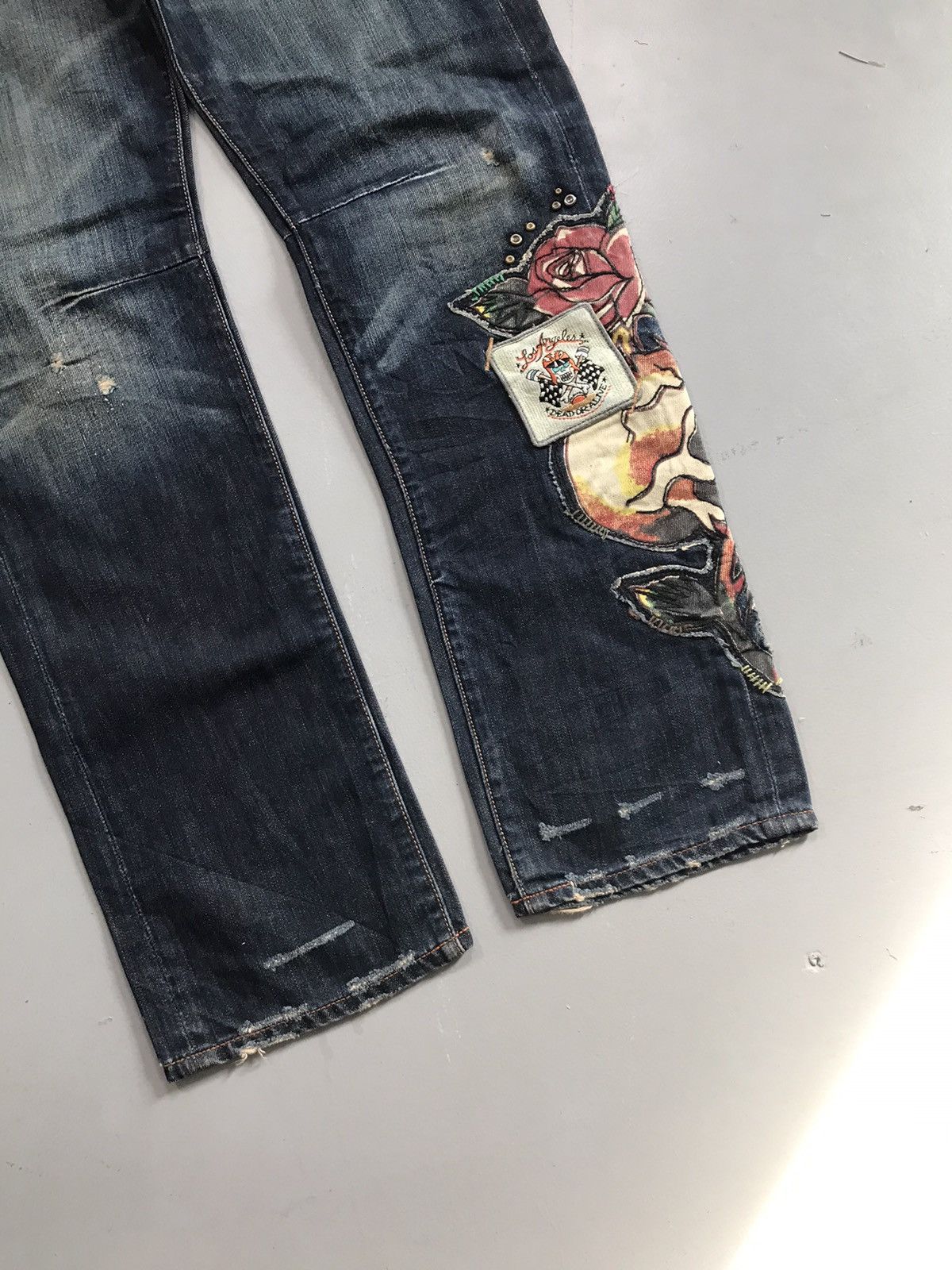 Ed Hardy Vintage Edhardy SpellOut printed denim Size US 34 / EU 50 - 6 Thumbnail