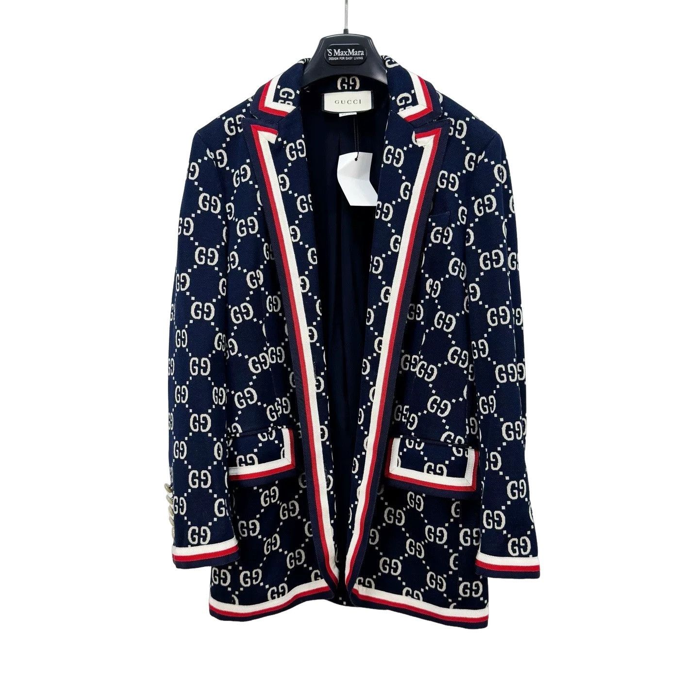 Gucci Gucci GG Monogram Knit Blazer Size S Size 36R - 1 Thumbnail