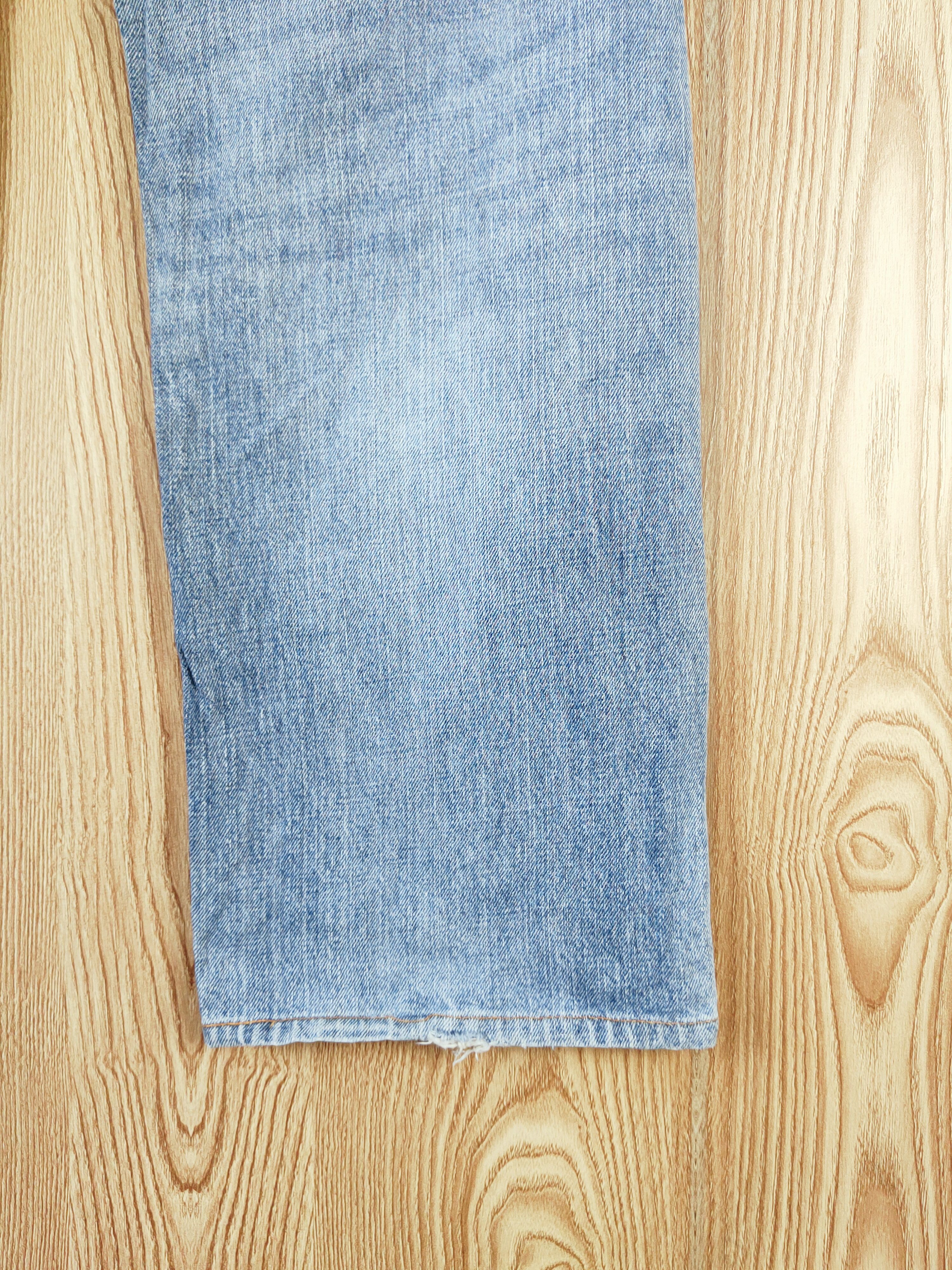 Japanese Brand × Vintage 1991 Navy Produce Blue Distressed Ripped Jeans Size US 32 / EU 48 - 11 Thumbnail