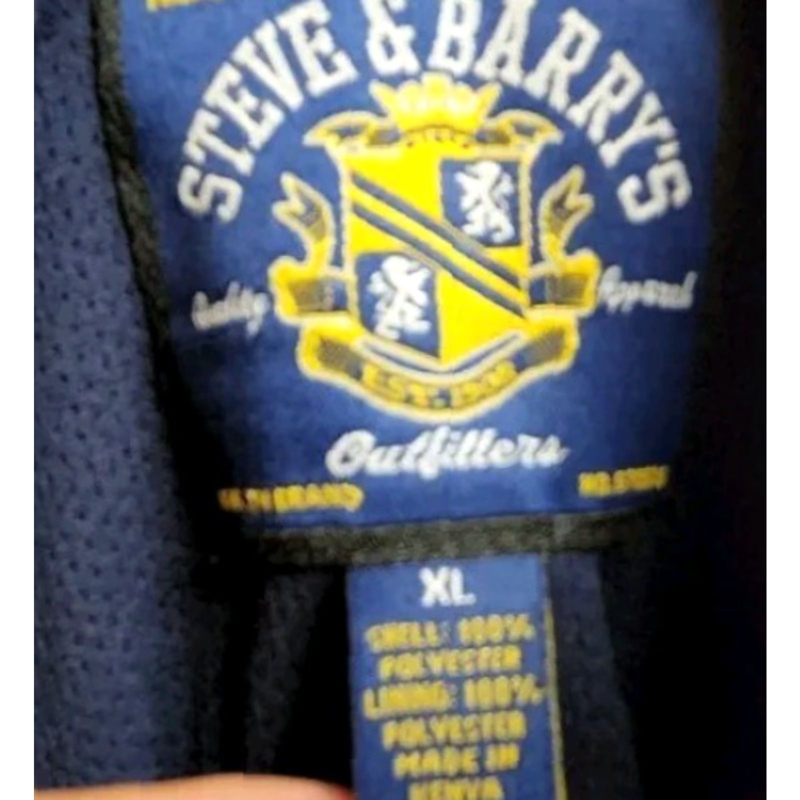Vintage VINTAGE Track Jacket Mens XL Striped Sleeves Full Zip Navy Blue Size US XL / EU 56 / 4 - 3 Thumbnail