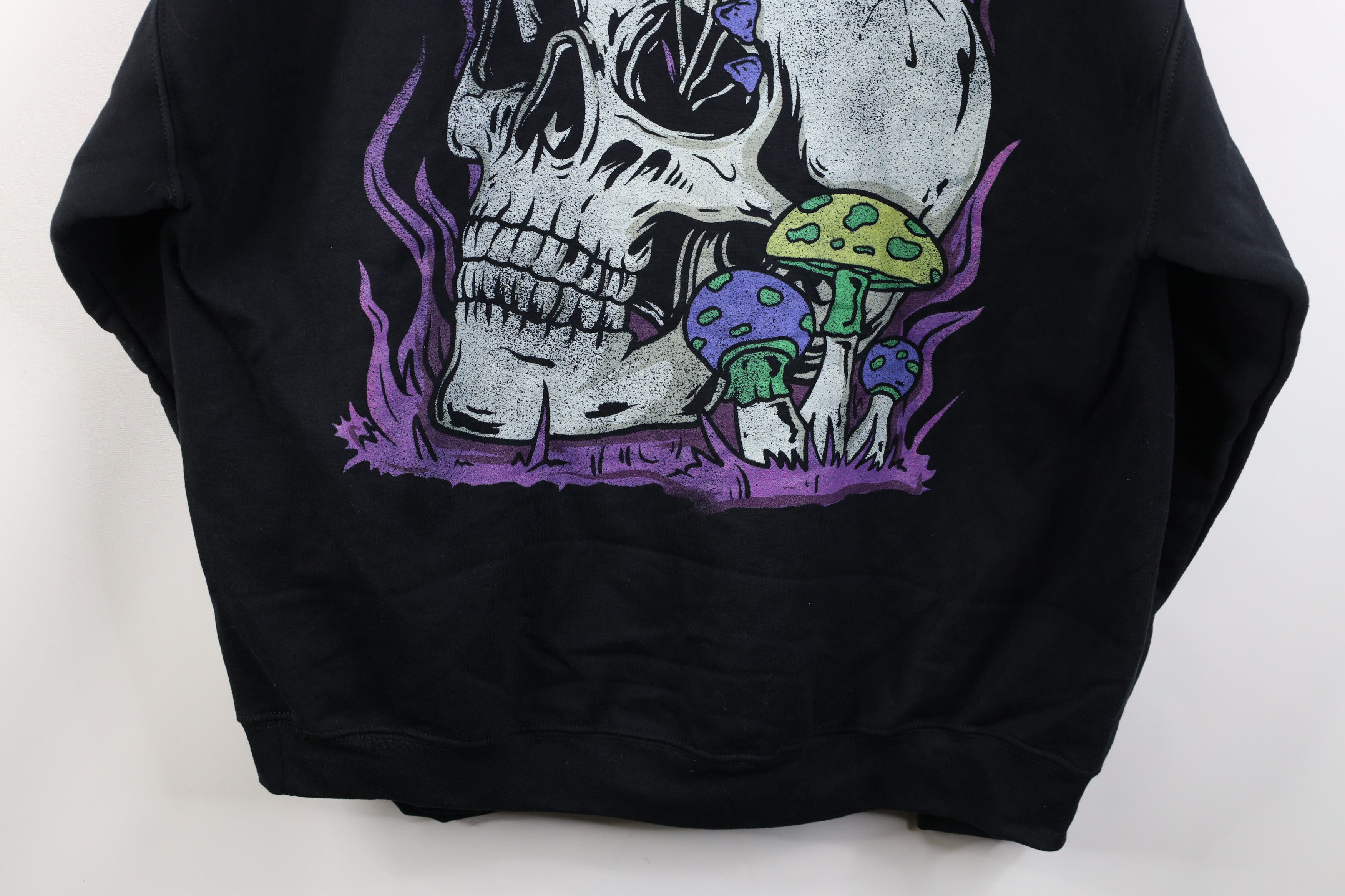 Vintage Vintage Y2K Streetwear Mushroom Skeleton Fire Flames Hoodie Size US XL / EU 56 / 4 - 12 Thumbnail