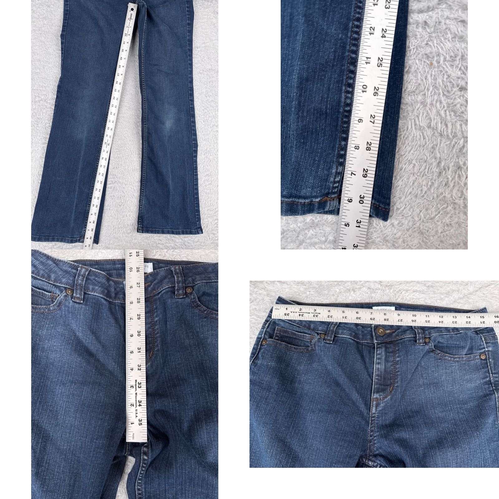 Liz Claiborne Liz Claiborne Jeans Women 6 Blue Denim Bootcut 31x31 Classic Comfortable Stretch Slimming 5-Pocket Fall Spring Summer Womens Size 28" / US 6 / IT 42 - 8 Thumbnail