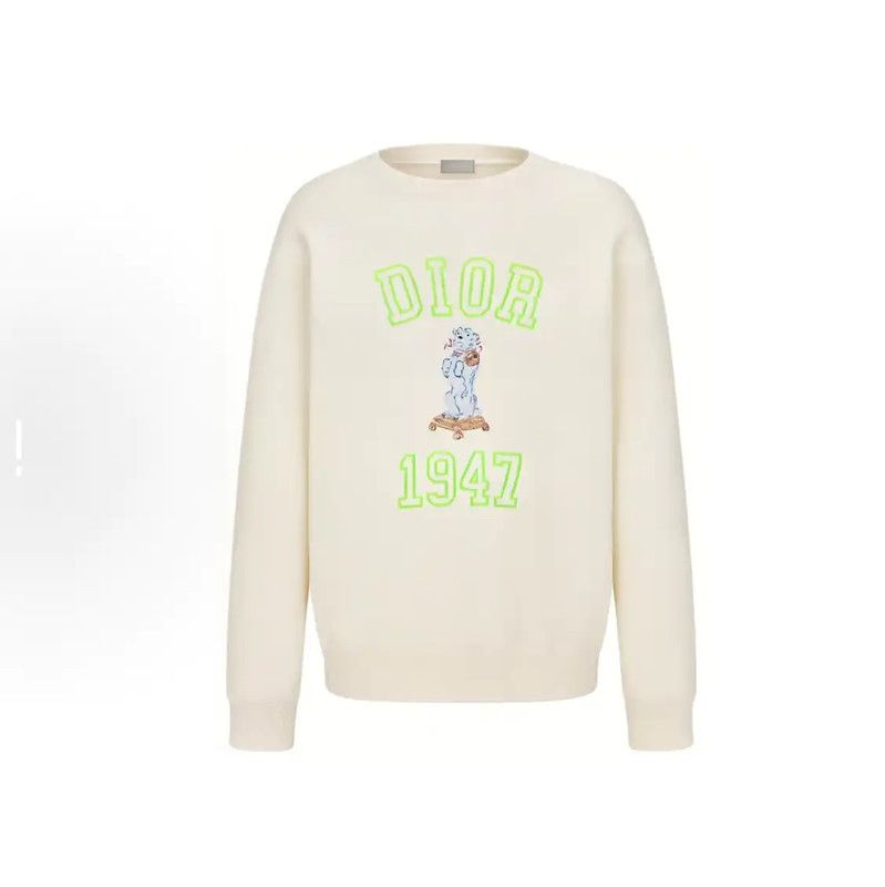 Dior Dior Men's Cotton Sweatshirt in Ivory 0089 Size US L / EU 52-54 / 3 - 1 Thumbnail