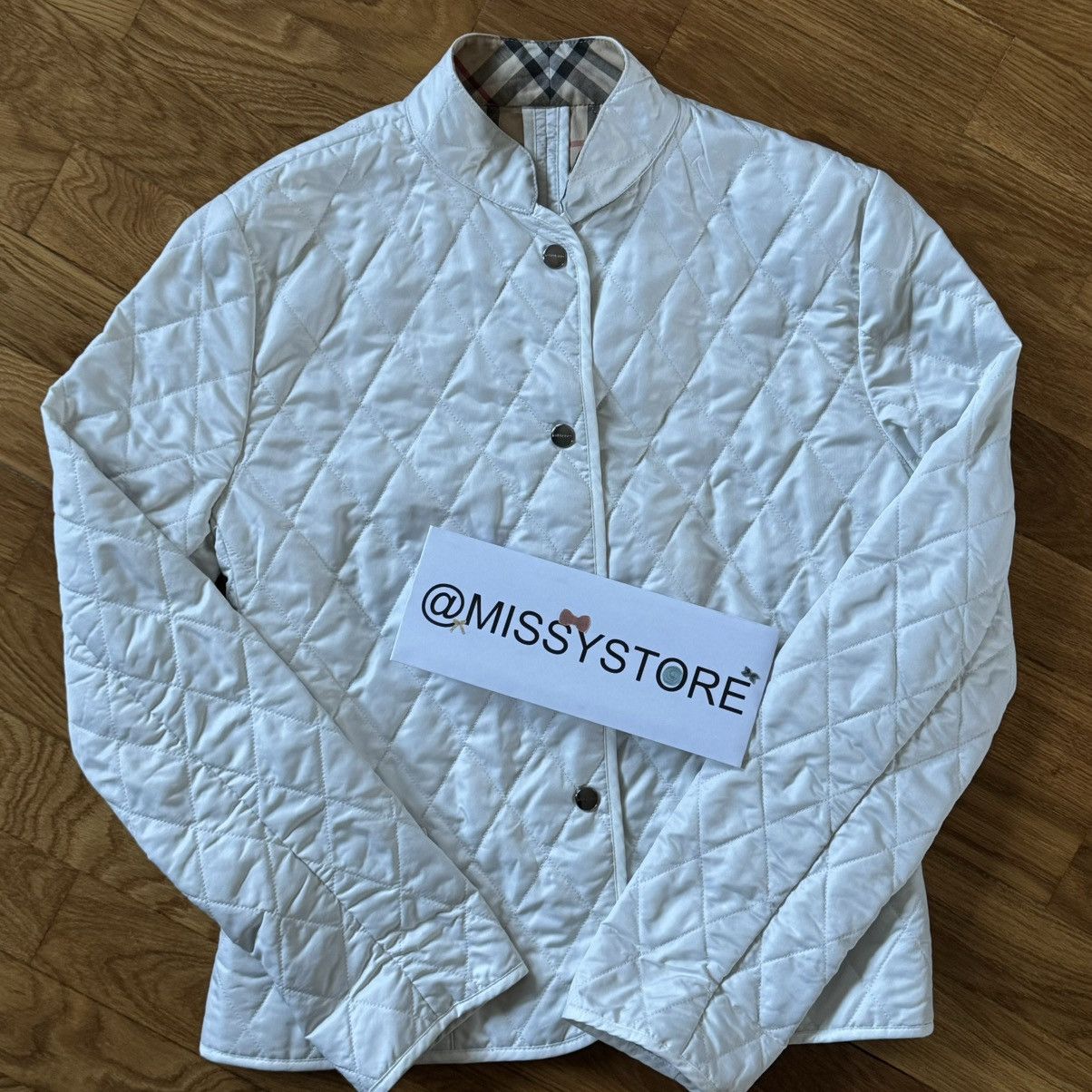 Burberry Burberry London White Puffer Jacket Quileted Nova Check Size S / US 4 / IT 40 - 12 Thumbnail