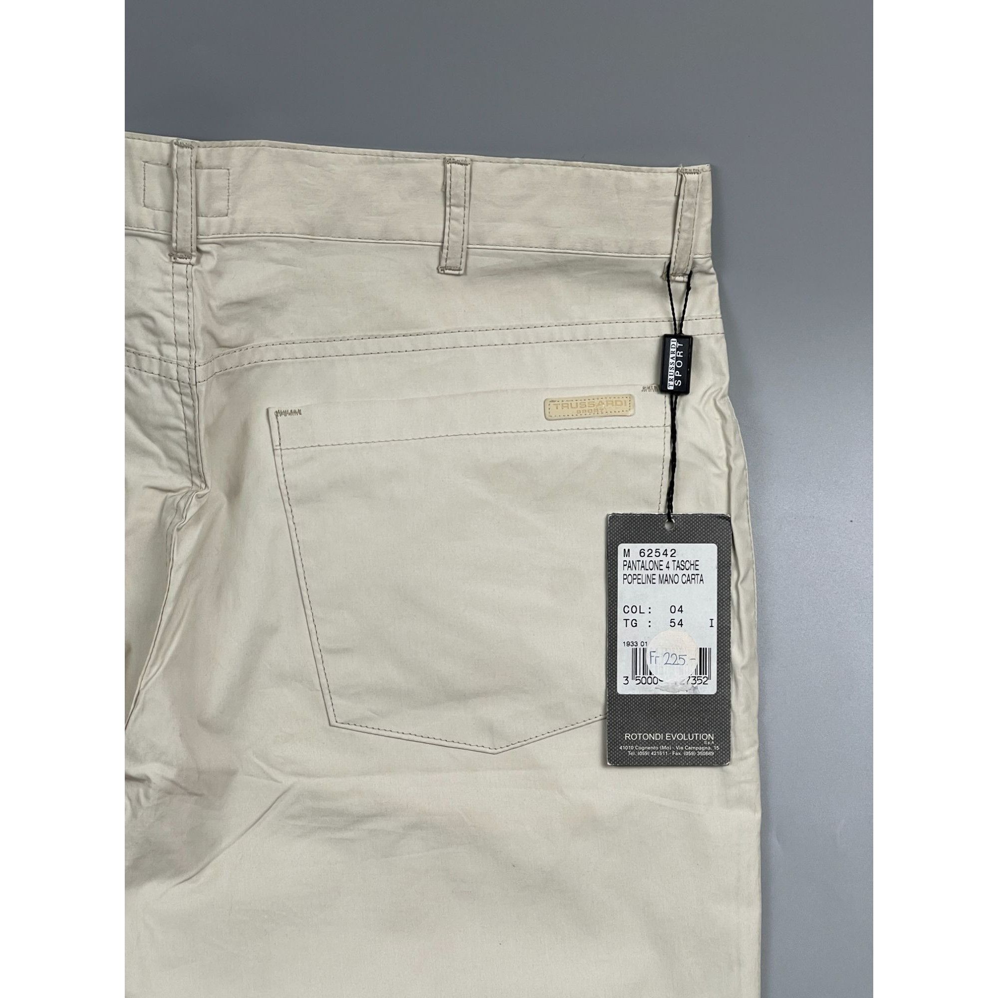 Trussardi Trussardi Sport Beige Coated Cotton Pants (Y0988) Size US 38 / EU 54 - 15 Thumbnail