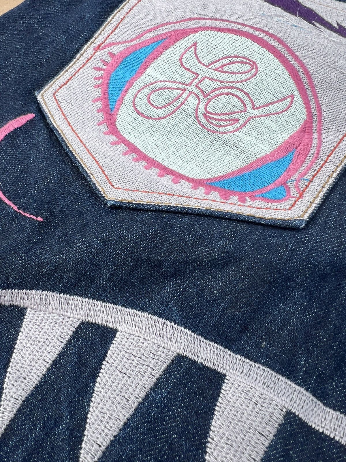Japanese Brand Joneaa Shark Face Jeans Size US 34 / EU 50 - 3 Thumbnail