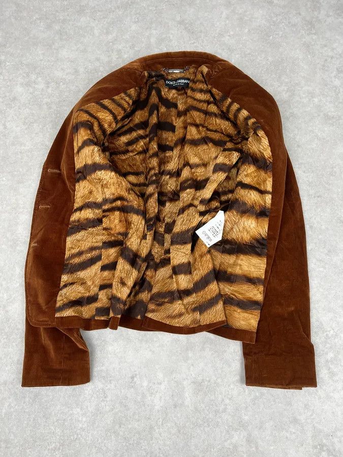 Dolce & Gabbana 2000s Dolce & Gabbana Brown Velvet Jacket Size S / US 4 / IT 40 - 8 Thumbnail