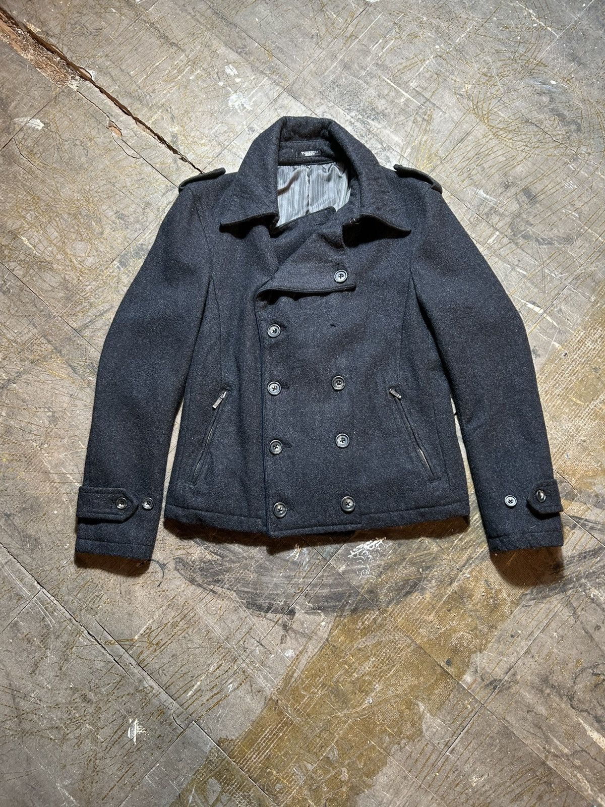 Tornado Mart Tornado Mart Japan Double Breasted Wool Coat Size L / US 10 / IT 46 - 1 Thumbnail