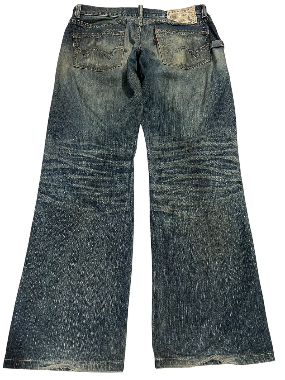 Edwin × If Six Was Nine 🌈Flare Vintage Edwin 503 Blue Trip Distressed Mud Wash Jean Size US 34 / EU 50 - 2 Thumbnail