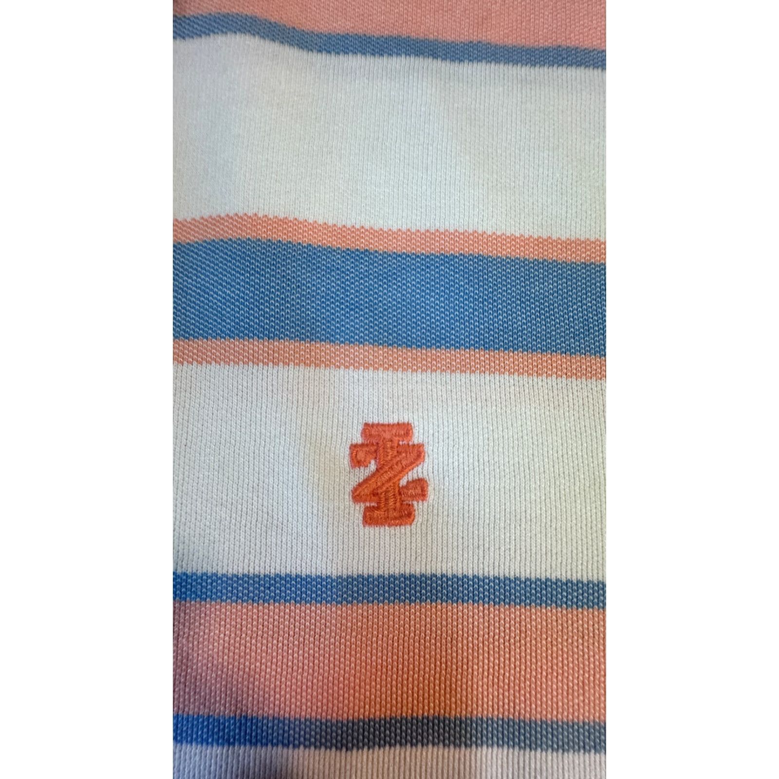 Izod VINTAGE Izod The Advantage Stretch Polo Shirt Short Sleeve Men's XL Blue Orange Striped Shirt Size US XL / EU 56 / 4 - 3 Thumbnail