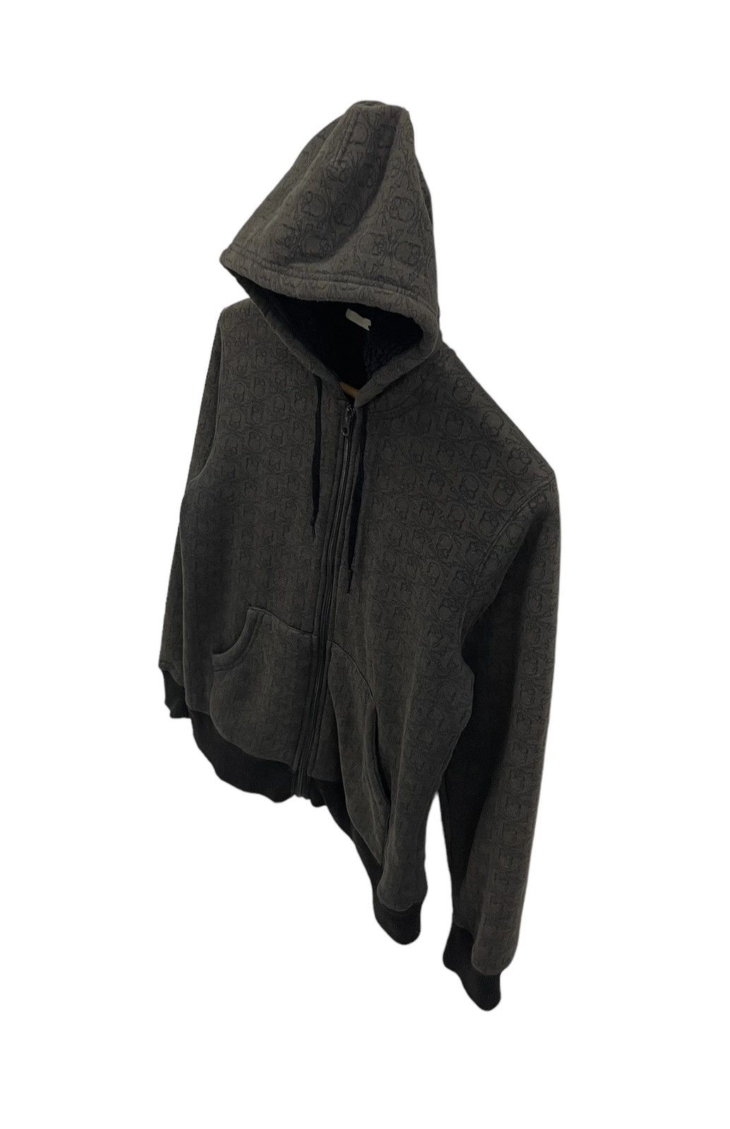 If Six Was Nine Vintage GU Japan Skull Hoodie Sherpa Lining Faded Black Size US S / EU 44-46 / 1 - 5 Thumbnail