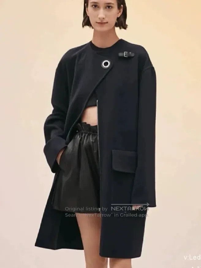 Hermes Hermes Classic leather buckle cashmere coat Size XXS / US 00 / IT 34 - 4 Thumbnail