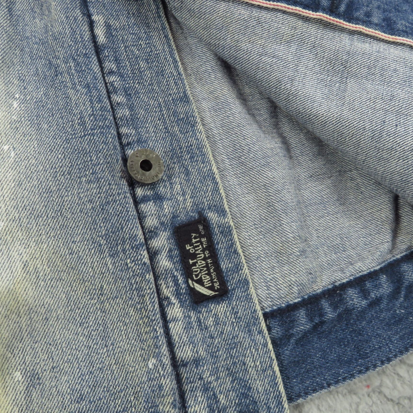 Cult Of Individuality Cult of Individuality Mens XXL Jeans Jacket Selvedge Denim Biker Distressed Punk Vintage USA Size US 39 - 2 Thumbnail