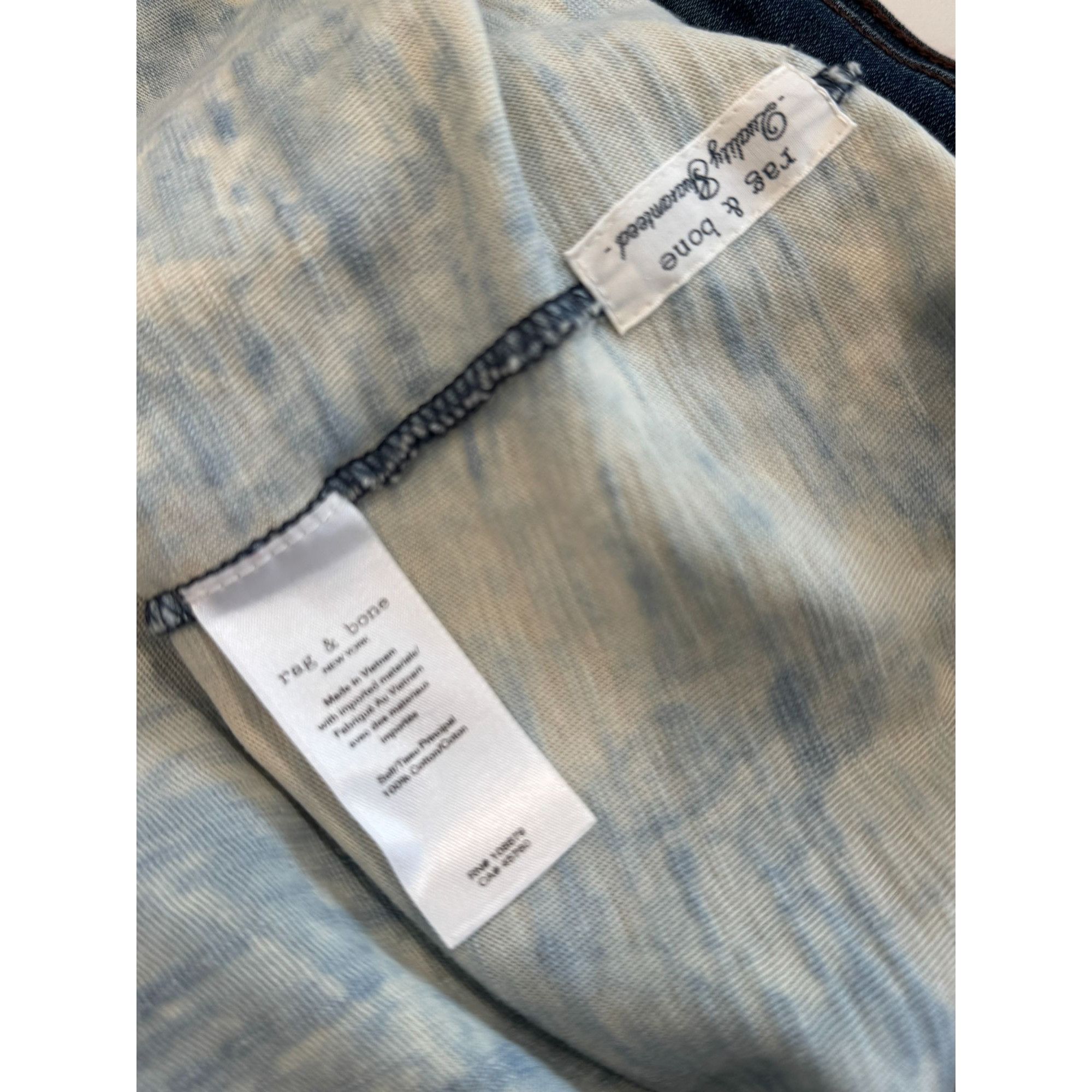 Rag & Bone Rag & Bone Tee in Acid Washed Denim Size XS Size XS / US 0-2 / IT 36-38 - 4 Thumbnail