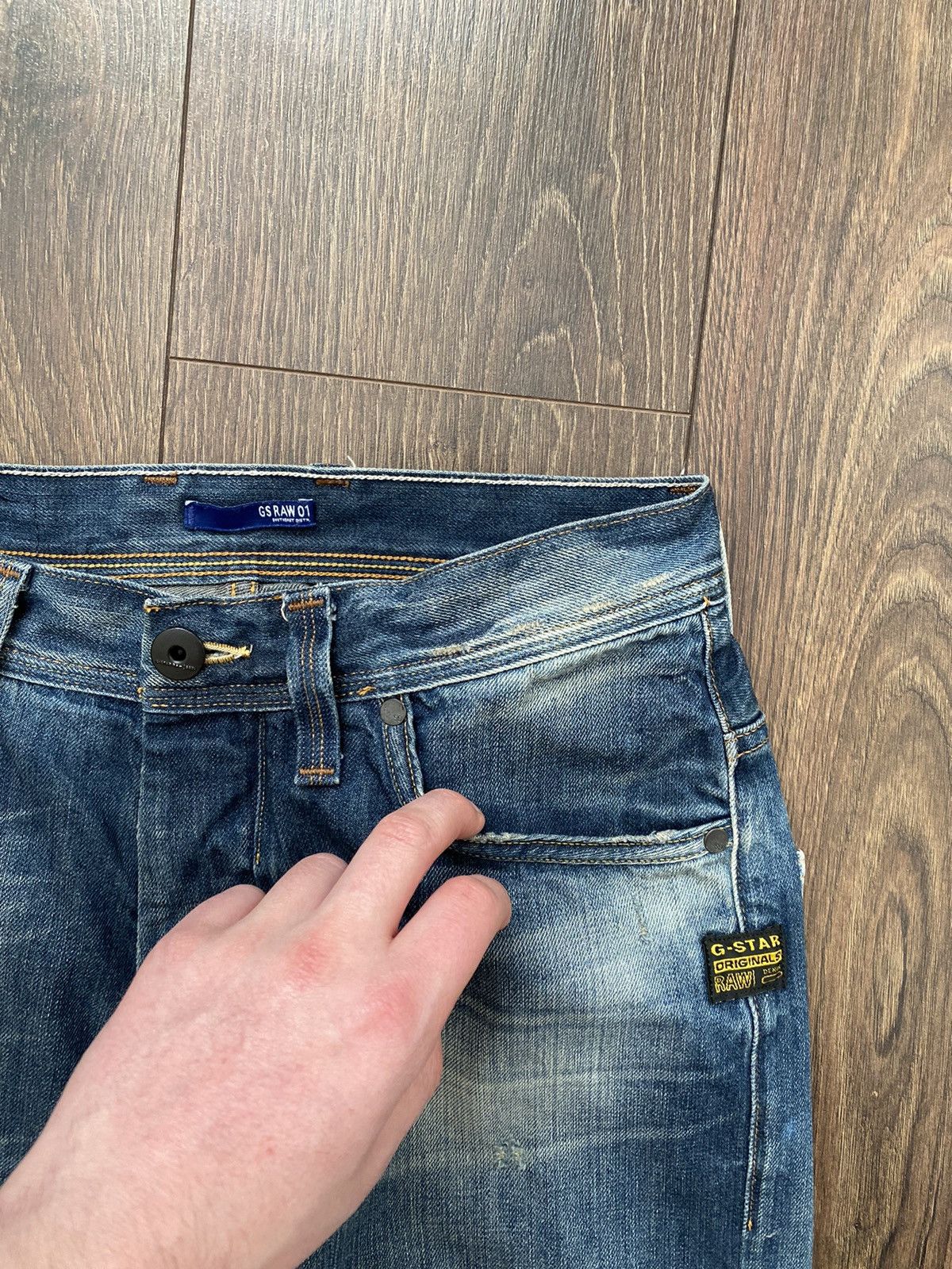 G-Star × Vintage Vintage G-Star Raw Faded Denim Jeans Japanese Y2K Size 30/32 Size US 32 / EU 48 - 6 Thumbnail