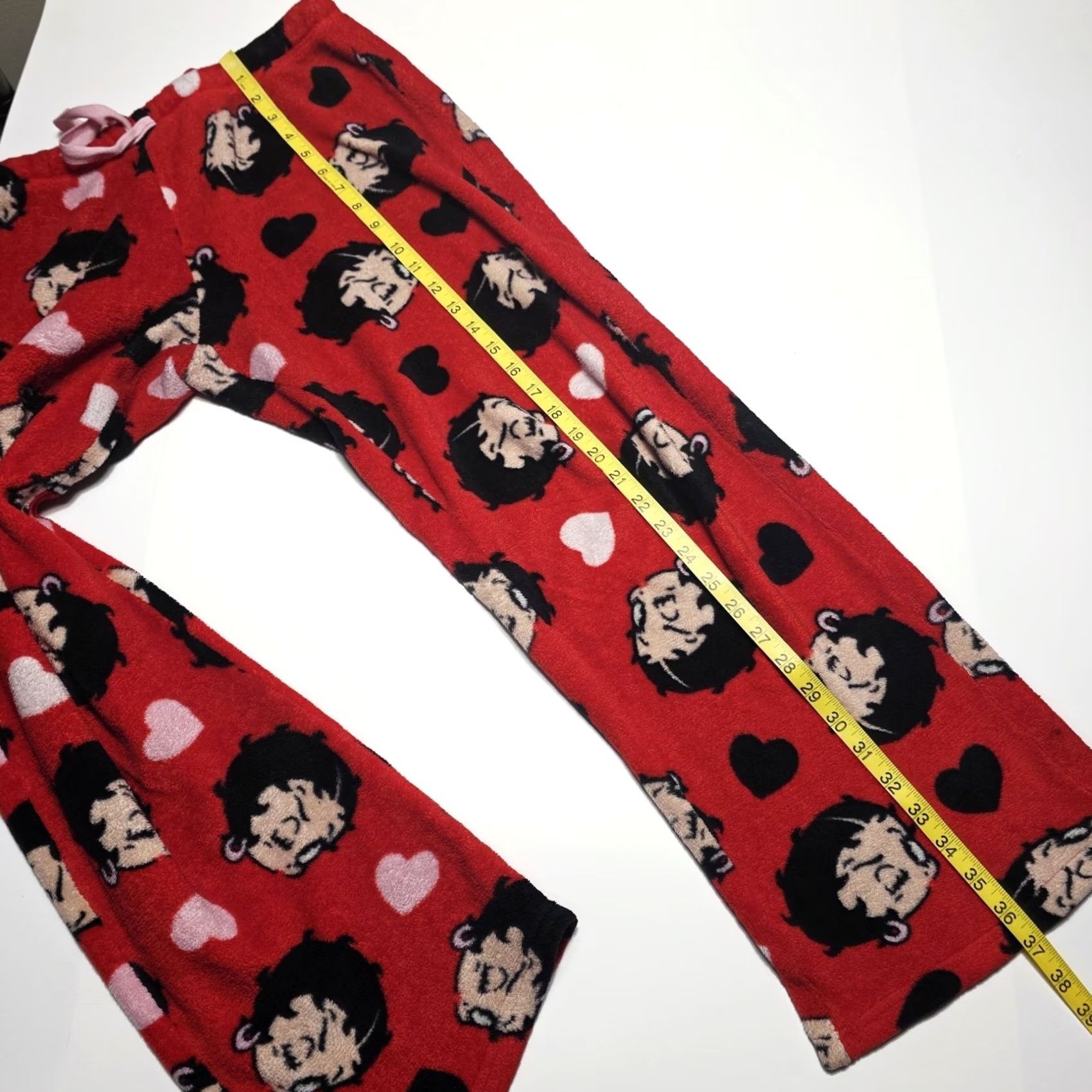 Vintage VINTAGE Betty Boop Pajama Pants Women's Size M Red Fleece Sleepwear Aop Pants Womens M Red Betty Boop Sleepwear Pajama Pants Size 32" / US 10 / IT 46 - 4 Thumbnail