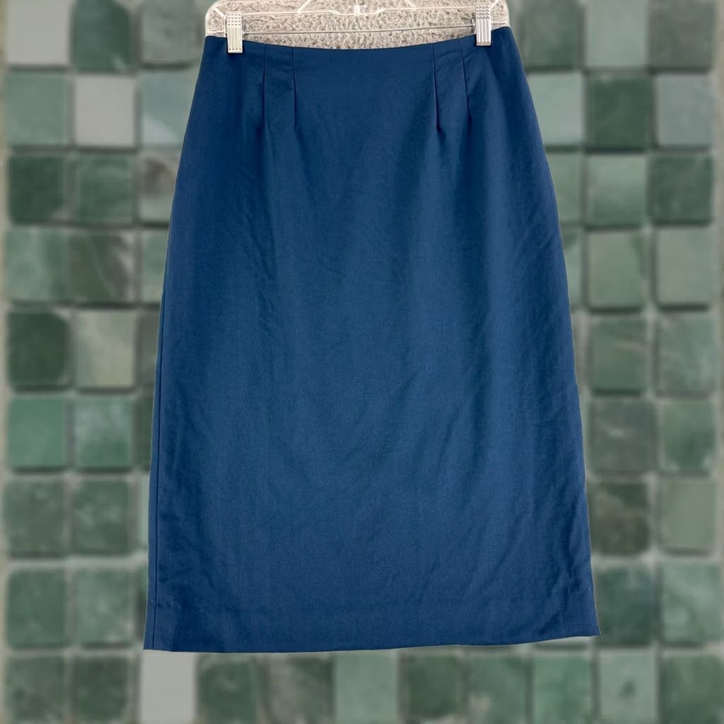 Pendleton Pendleton A-Line Skirt Womens Size 2 Blue 100% Wool Made in USA VTG Lined Skirt Size 26" / US 2 / IT 38 - 1 Thumbnail