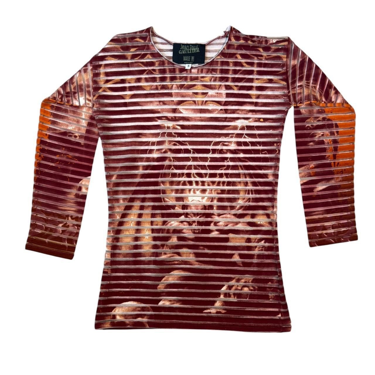 Jean Paul Gaultier Jean Paul Gaultier Gargoyle Red Longsleeve T-Shirt SS2001 Size US XXS / EU 40 - 1 Thumbnail