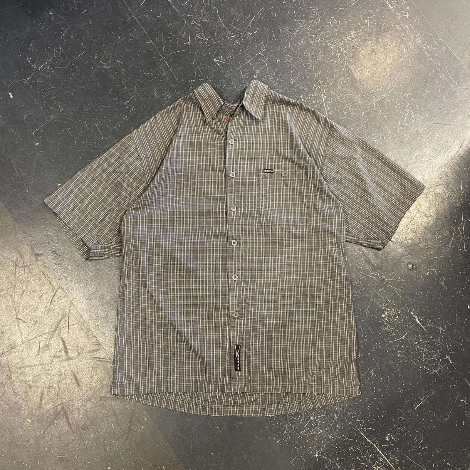 Mecca × Vintage Vintage Y2K Mecca Grey Plaid Button Up Size US L / EU 52-54 / 3 - 2 Thumbnail