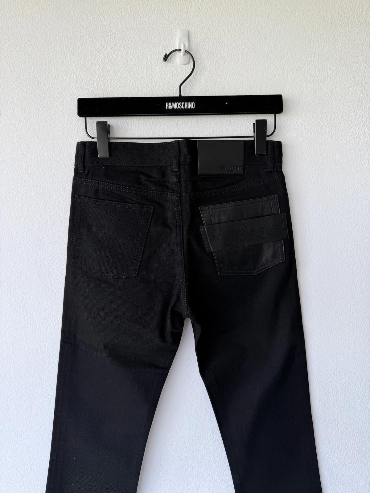 Givenchy new Givenchy mens denim jeans black leather patch 28 Size US 28 / EU 44 - 1 Thumbnail