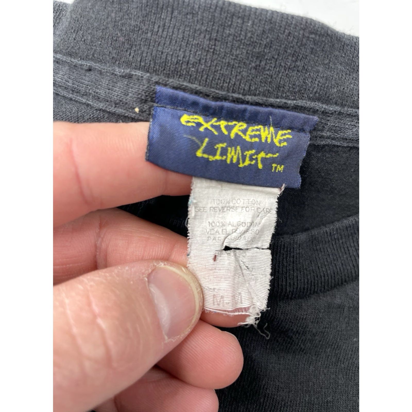 Vintage VINTAGE Extreme Limit T-Shirt Long Sleeve Black 90s Y2K Goth Punk Skateboard Hip Hop Streetwear Unisex Adults M Medium Size US M / EU 48-50 / 2 - 3 Thumbnail