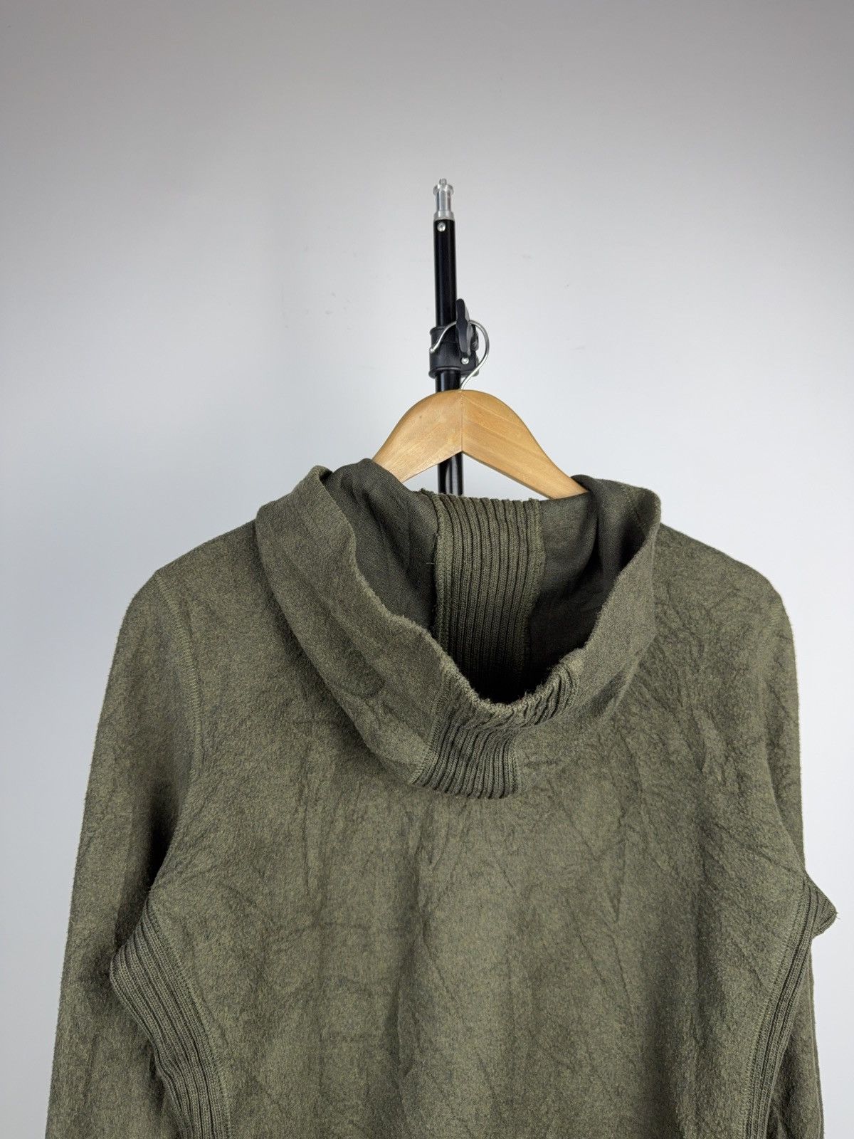 Conte of Florence 00s Conte of Florence Olive Fleece / Knit Zip Hoodie Italian Size M / US 6-8 / IT 42-44 - 10 Thumbnail