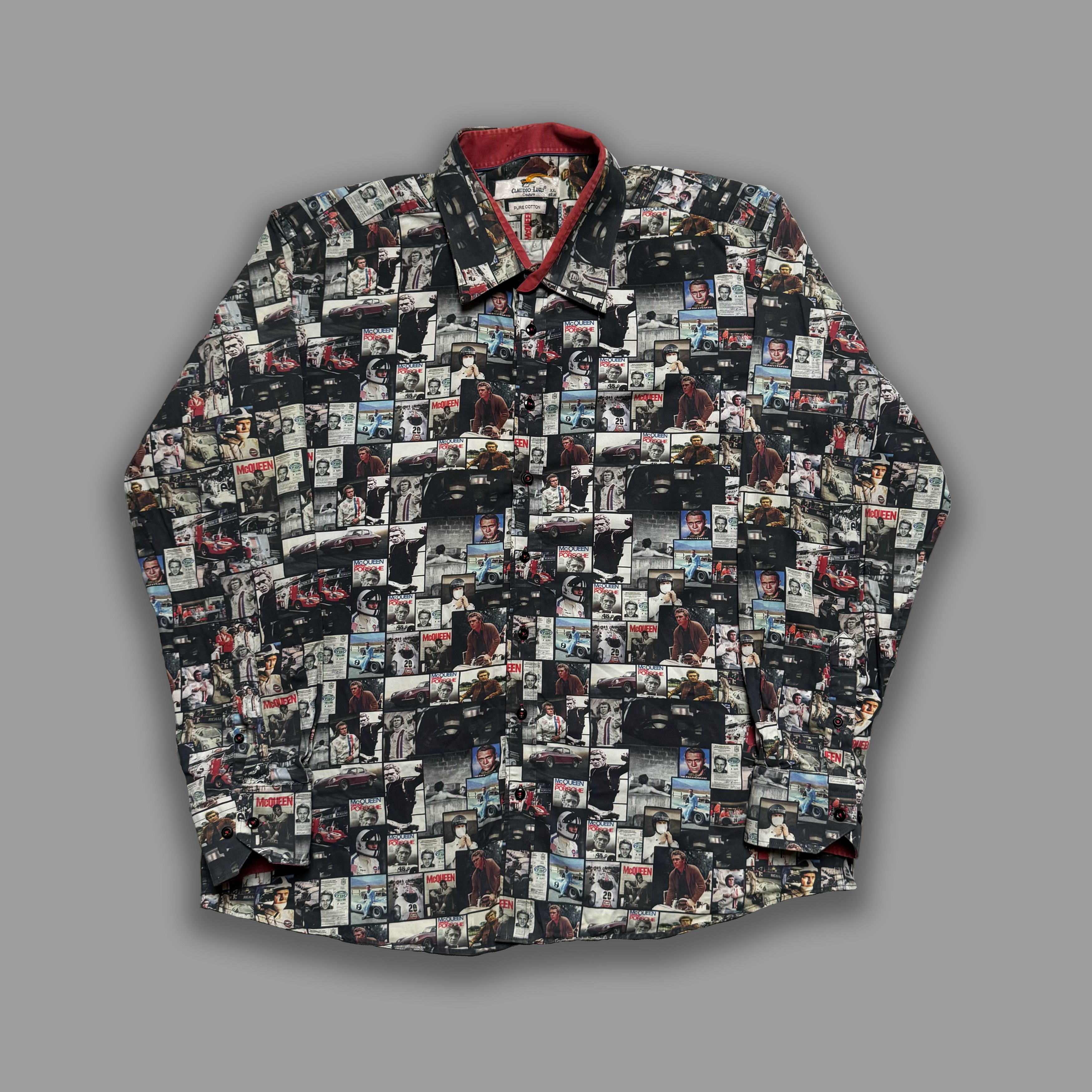 Designer CLAUDIO LUGLI STEVE MCQUEEN LE MANS SHIRT BUTTON UP DC Size US XL / EU 56 / 4 - 1 Thumbnail