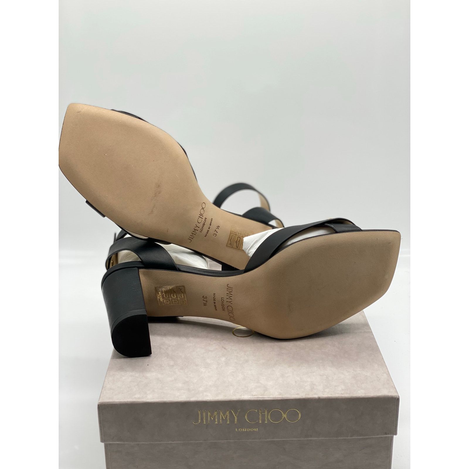 Jimmy Choo Jimmy Choo Drya 65 Leather Sandals sz. 38.5 EU Size US 8.5 / IT 38.5 - 11 Thumbnail