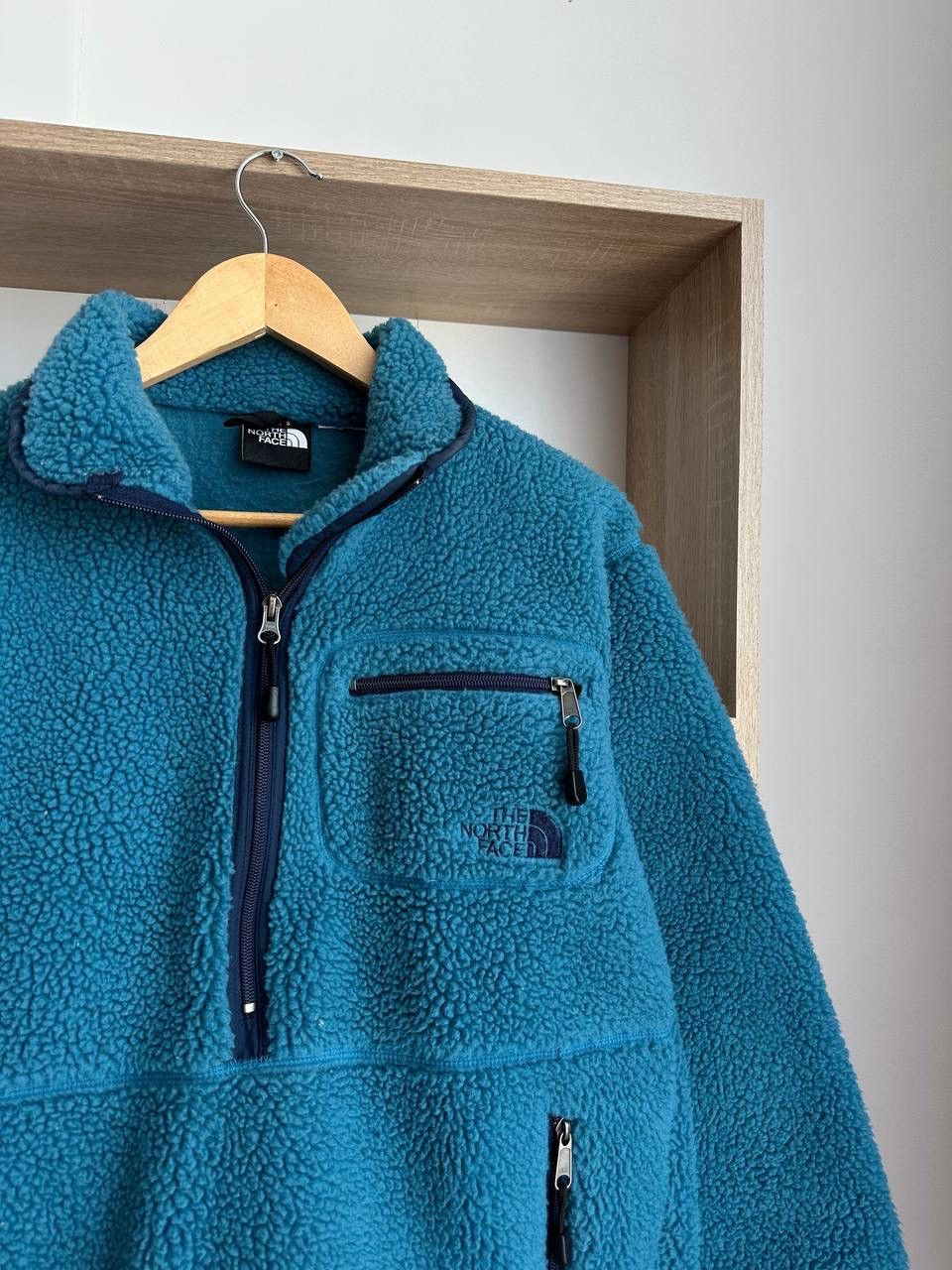 The North Face × Vintage Vintage The North Face Fleece Blue Big Logo Jacket Size US S / EU 44-46 / 1 - 6 Thumbnail