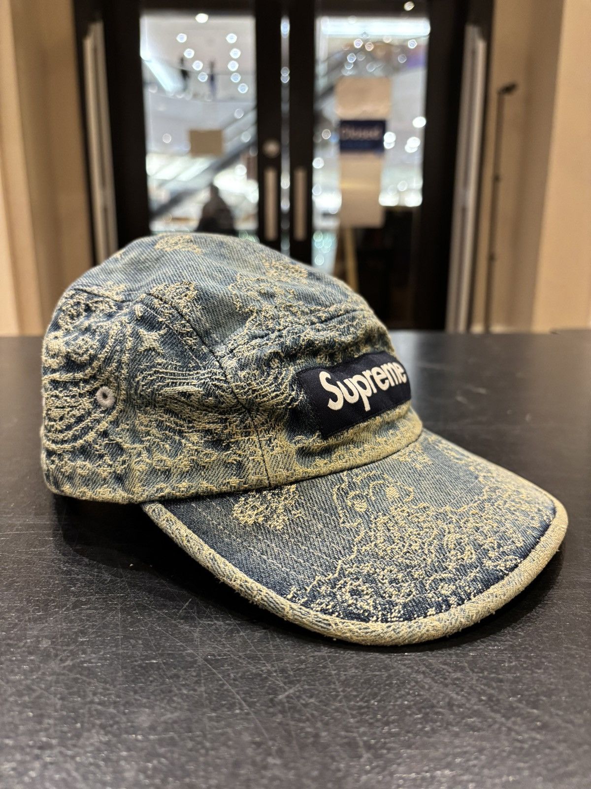Supreme Supreme Paisley Denim Box Logo Hat Size ONE SIZE - 2 Thumbnail