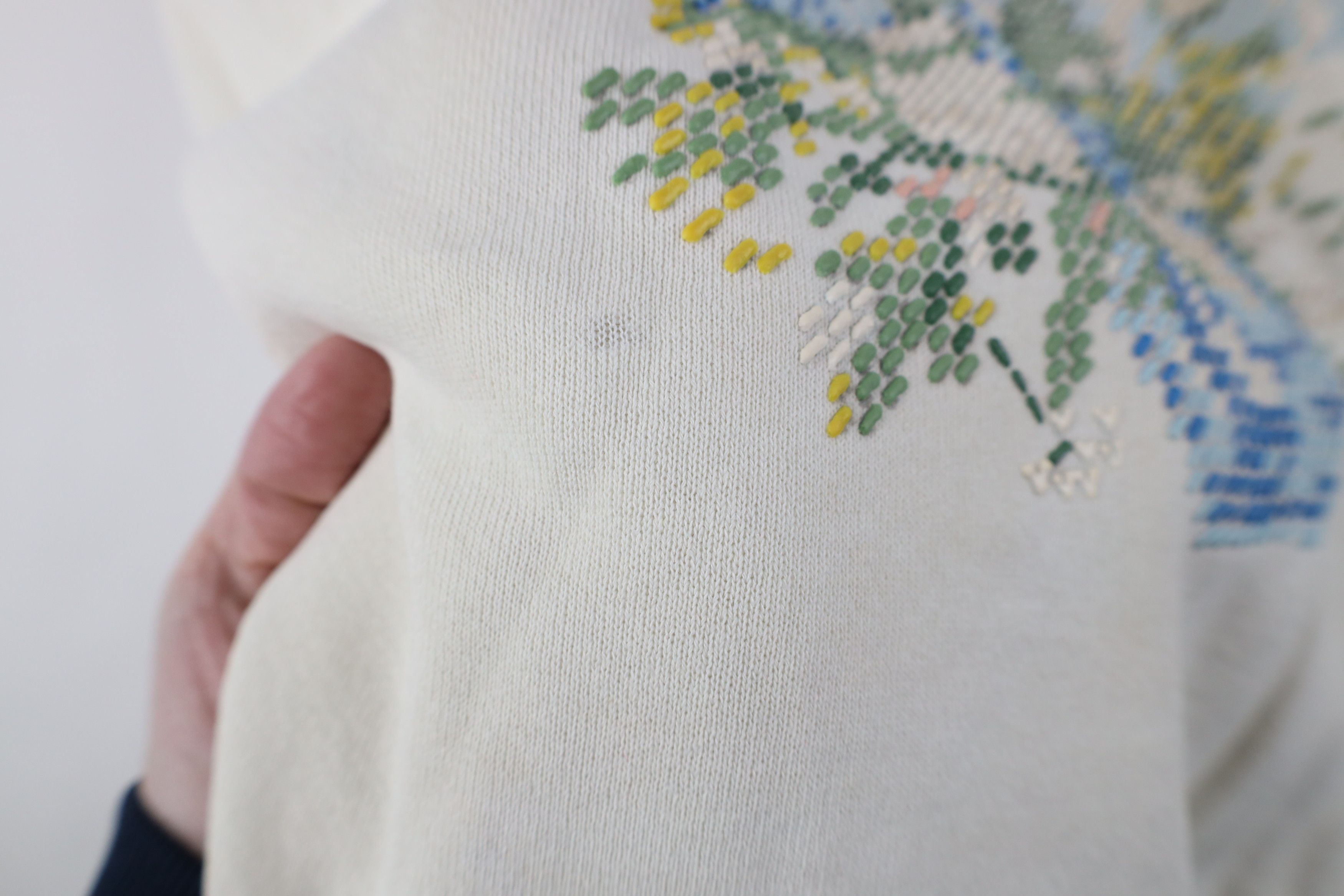 Vintage Vintage 90s Streetwear Paint Renoir Flower Sweatshirt USA Size XL / US 12-14 / IT 48-50 - 8 Thumbnail