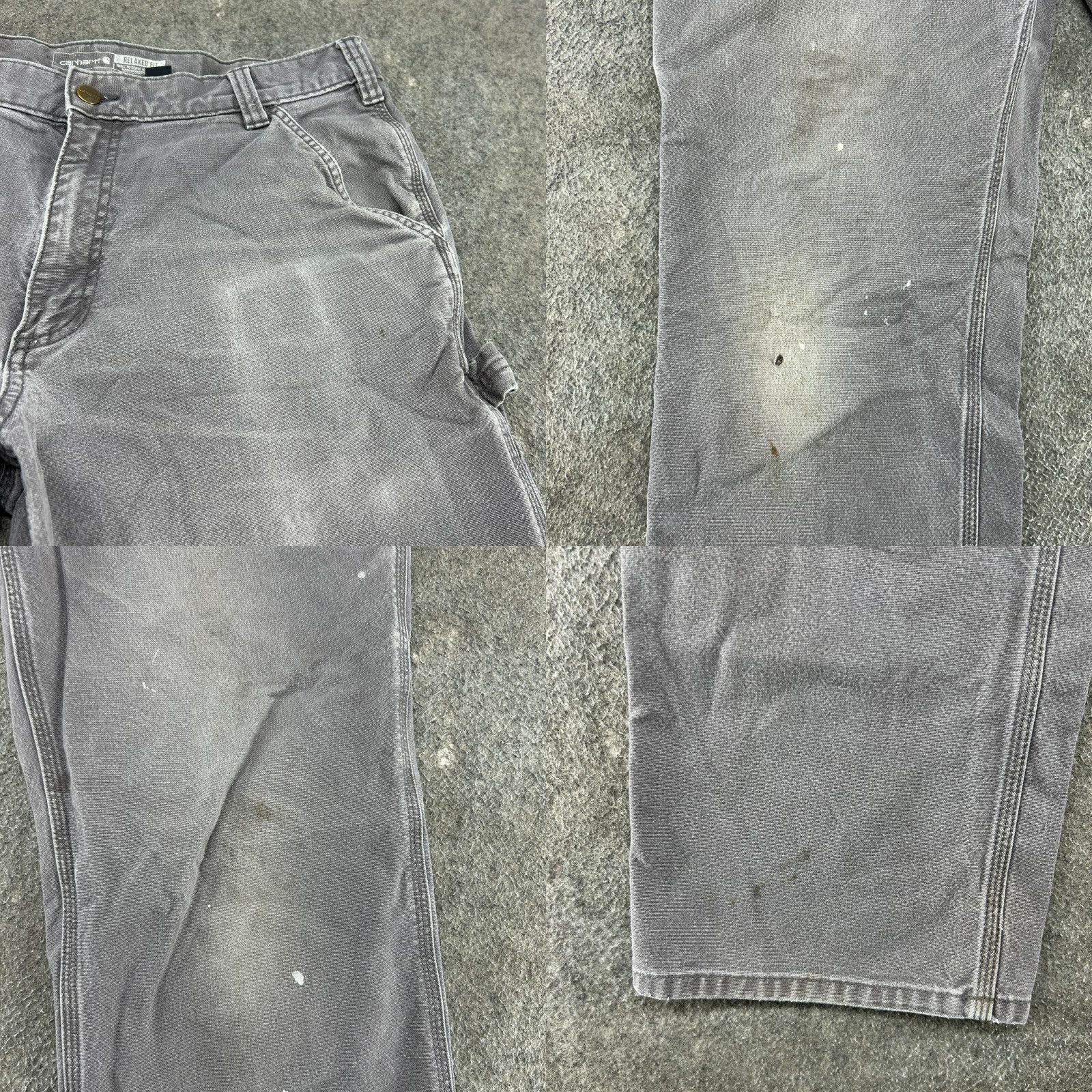 Carhartt Carhartt Pants Mens 36x36 Grey Carpenter Workwear Rugged Flex Relaxed Fit Canvas Size US 36 / EU 52 - 8 Thumbnail