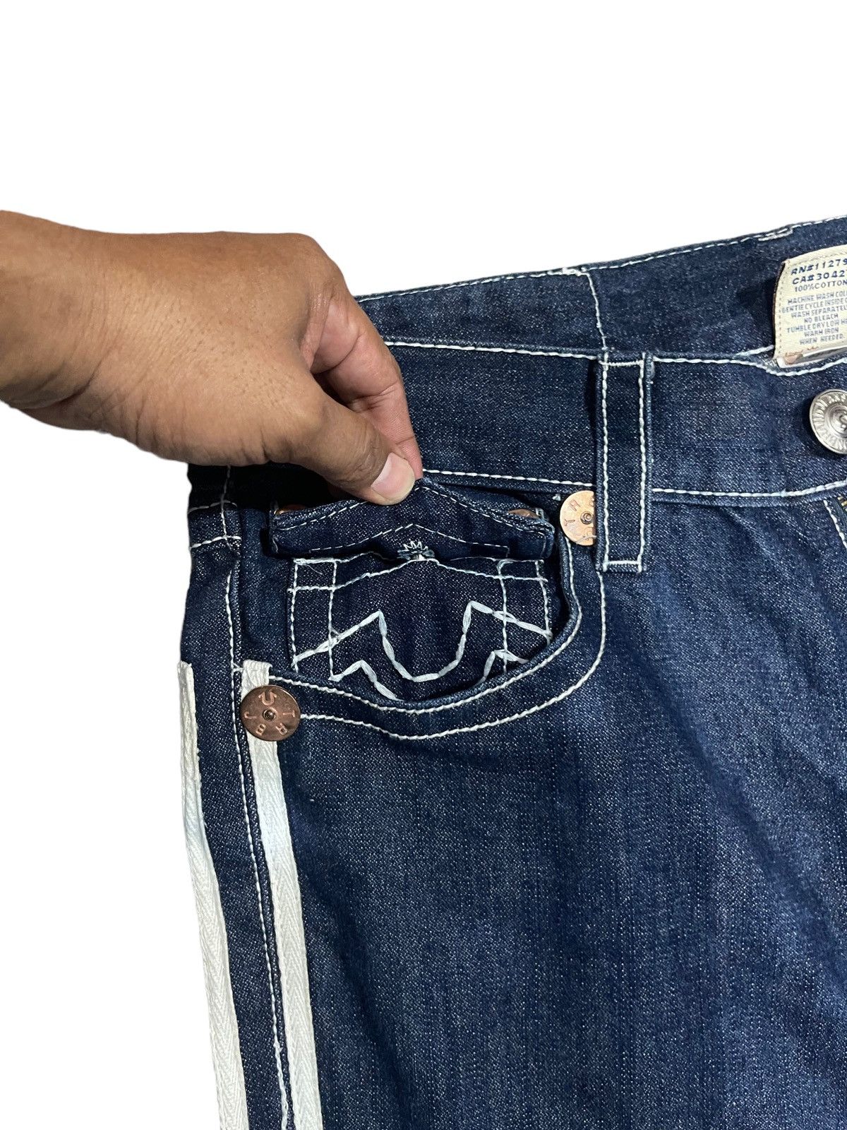 Other Vintage True Religion Billy Super T Denim Jeans Size US 35 - 13 Thumbnail