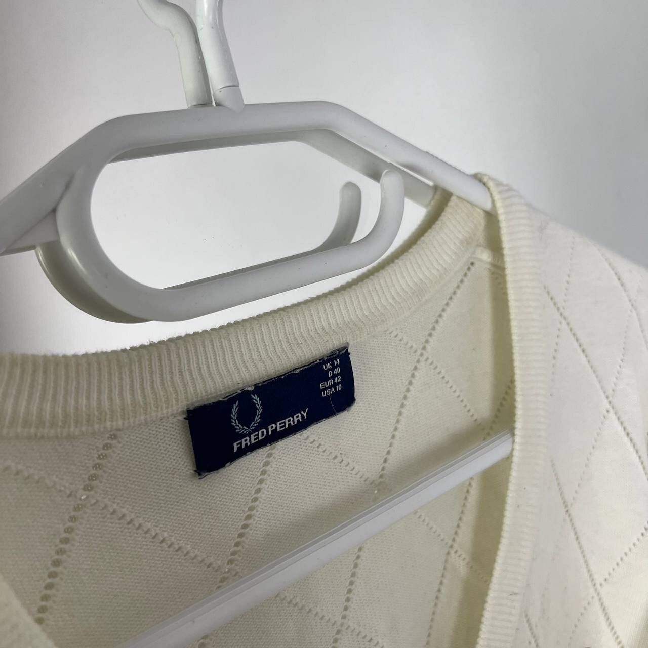 Fred Perry Fred Perry Sweater Vneck Mini Logo Y2K Size XL / US 12-14 / IT 48-50 - 5 Thumbnail