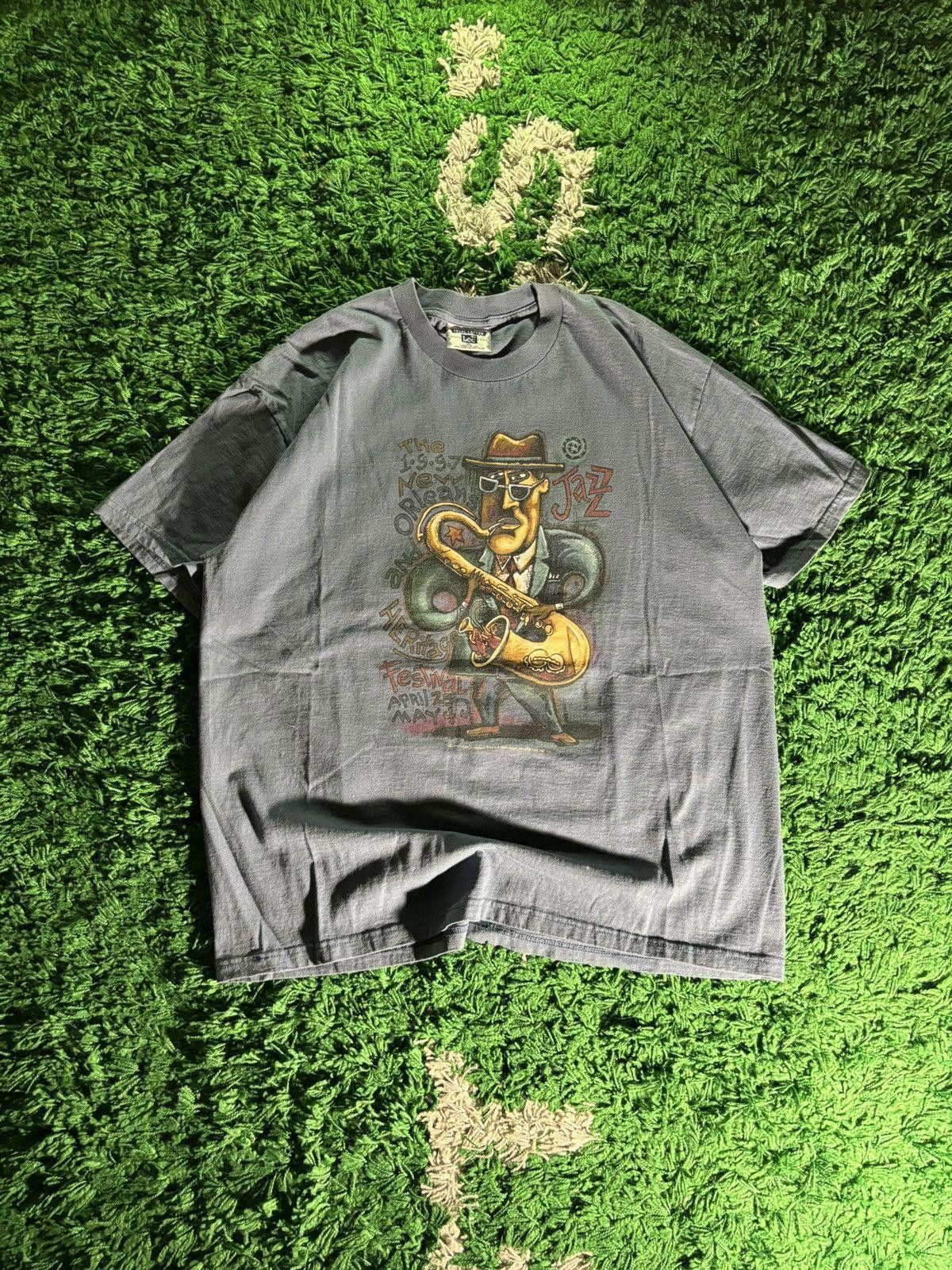 Lee Vintage 1997 New Orleans Jazz Festival Tee Size US XL / EU 56 / 4 - 2 Thumbnail