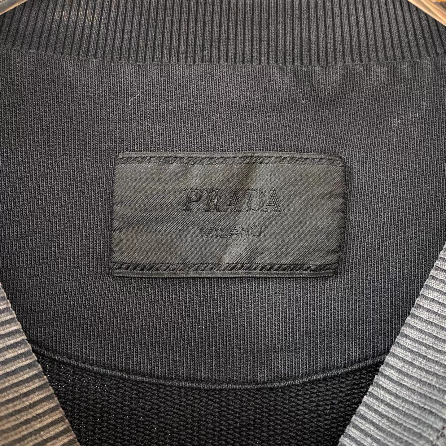 Prada PRADA gradient logo crewneck sweatshirt men's black M Size US M / EU 48-50 / 2 - 2 Thumbnail