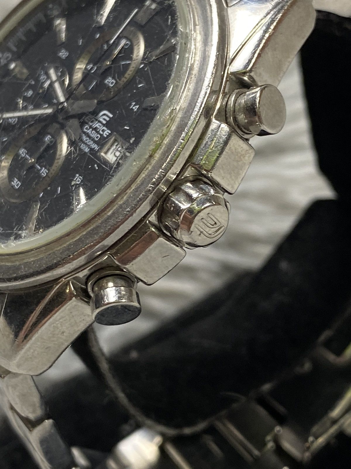Casio × Vintage Casio Edifice Mechanical Chronograph - Stainless Steel Size ONE SIZE - 4 Thumbnail