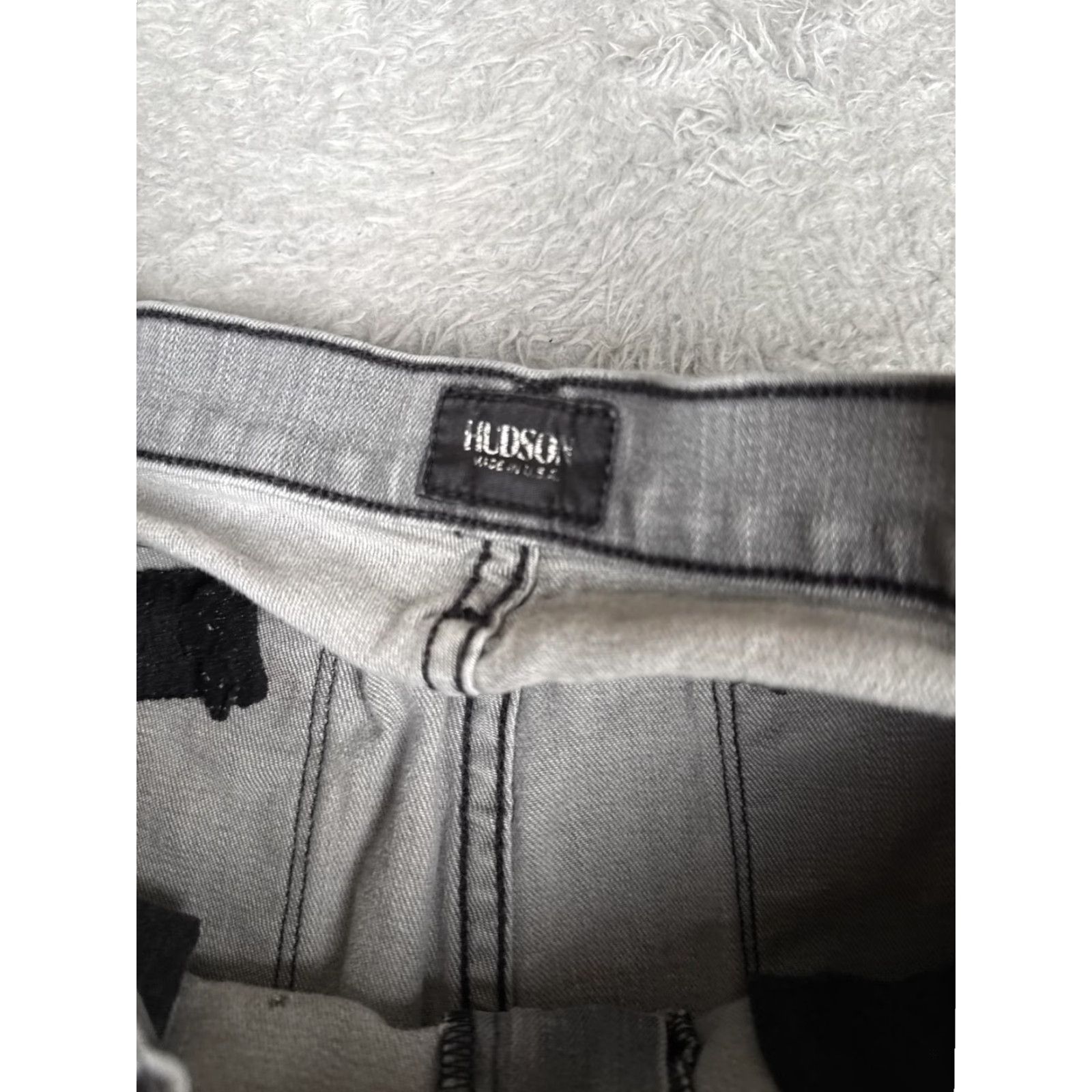 Hudson Hudson Womens Skinny Jeans Gray Medium Wash Studded 29x28 Slim Stretch Mid Rise 5-Pocket Denim Size 29" - 6 Thumbnail