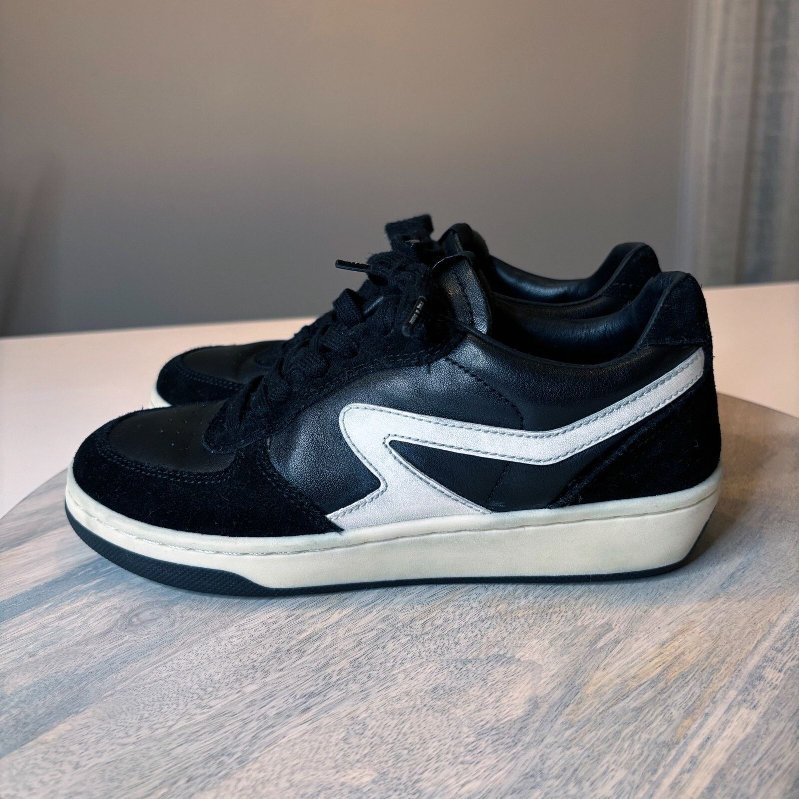 Rag & Bone Rag & Bone Retro Court Black White Sneakers EU Sz 37 US Sz 7 Size US 7 / IT 37 - 3 Thumbnail