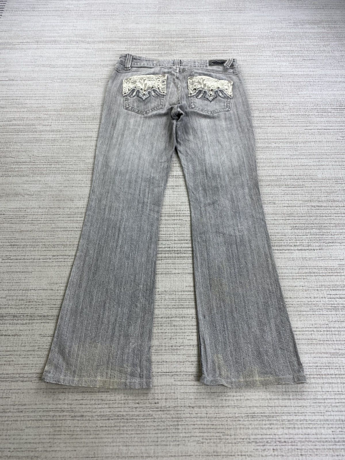 Hysteric Glamour Vintage Flared H&G Grey Wash Denim Pants Size US 31 - 2 Thumbnail