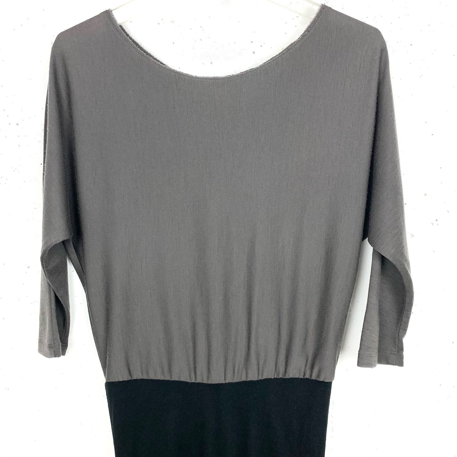 Alice + Olivia Alice + Olivia Batwing Dress Dolman Sleeve Gray Black Size M / US 6-8 / IT 42-44 - 4 Thumbnail