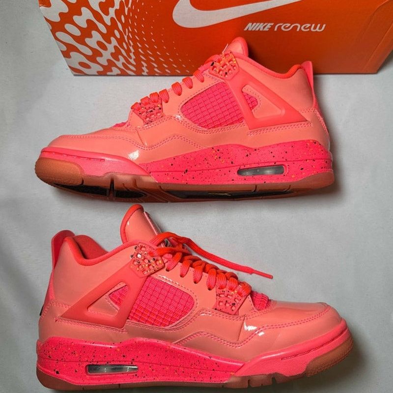 Jordan Brand × Nike Size 8 - Wmns Air Jordan 4 Retro NRG Hot Punch Men's Shoes Size US 8 / IT 38 - 3 Thumbnail