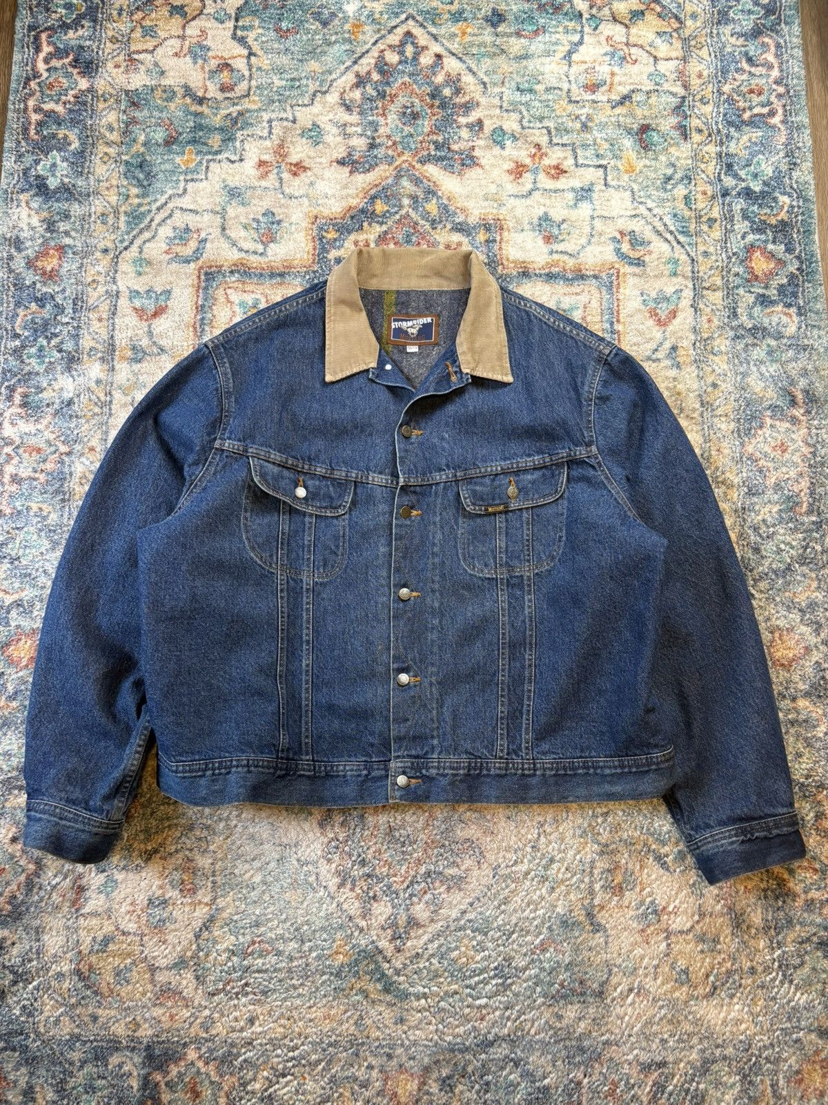 Vintage Vintage Mustang Stormrider Blanket Lined Denim Jacket Size US XXL / EU 58 / 5 - 1 Thumbnail